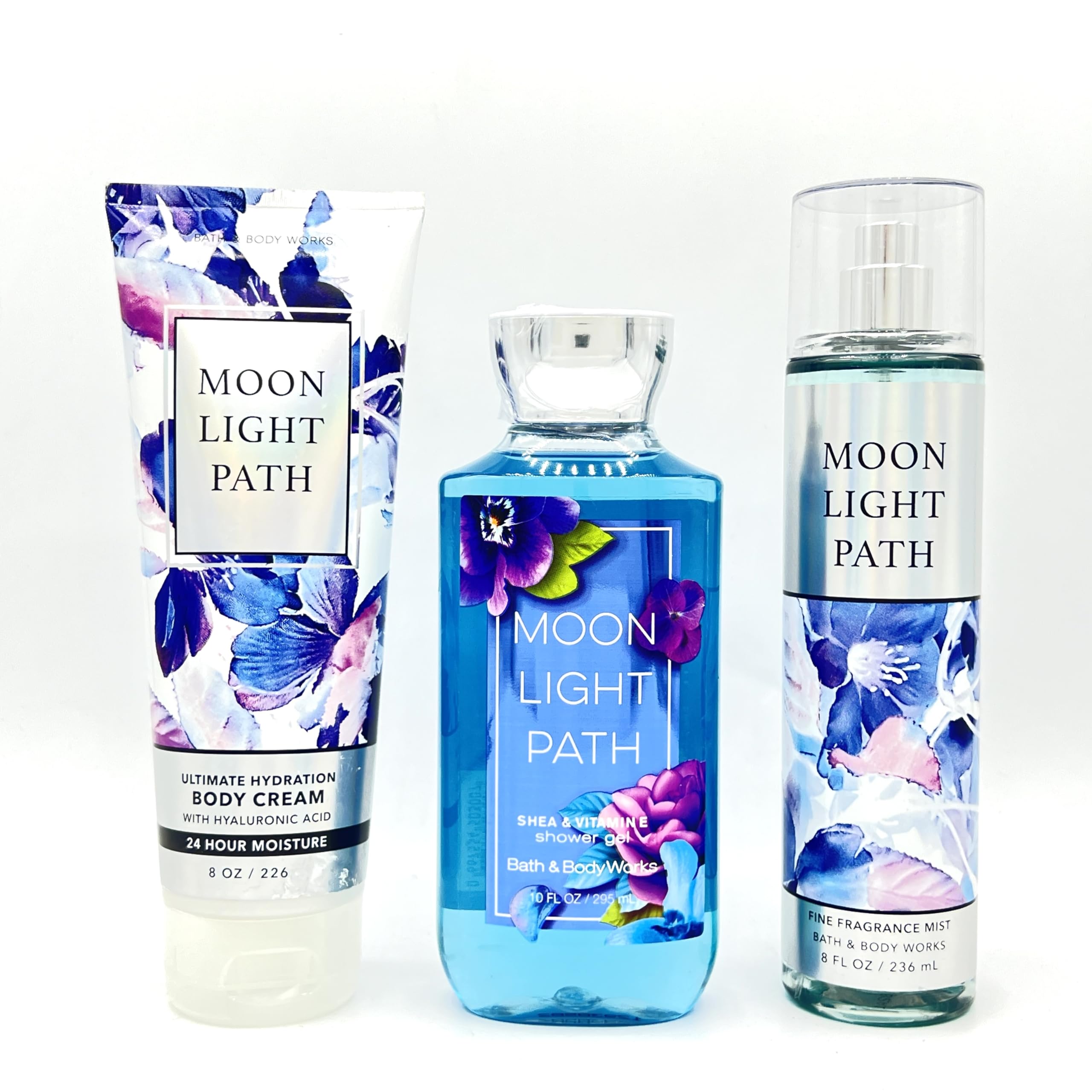Moonlight Path Bath & Body 3-Piece Gift Set - Ultra Hydrating Body Lotion, Shower Gel & Fragrance Mist for Dry Skin | Perfect for Spa Day, Self Care & Relaxing Bath Time