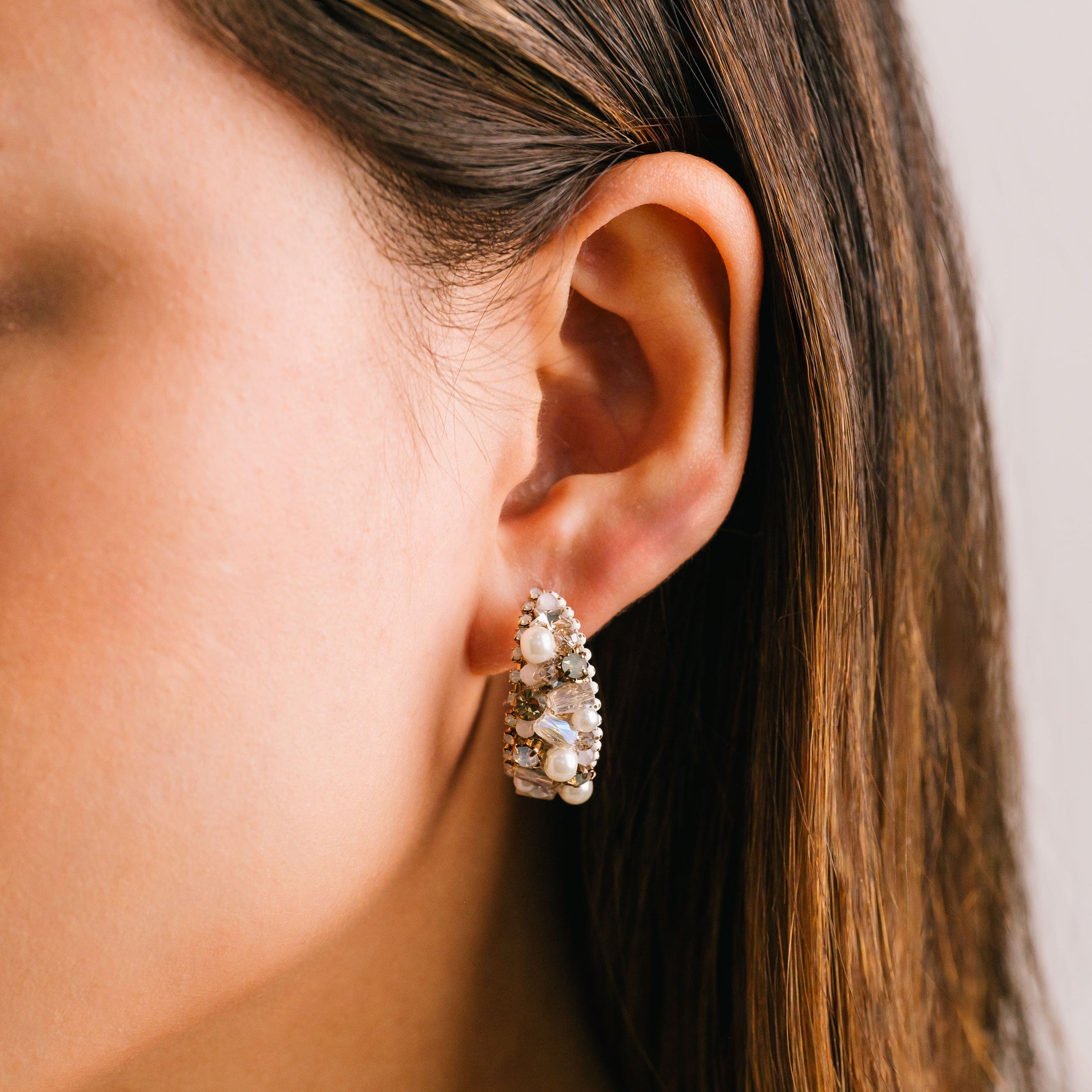 Elegant Gardenia Hoop Earrings for Women - Floral Gold Plated Dangle Earrings - Perfect for Weddings, Parties & Everyday Wear