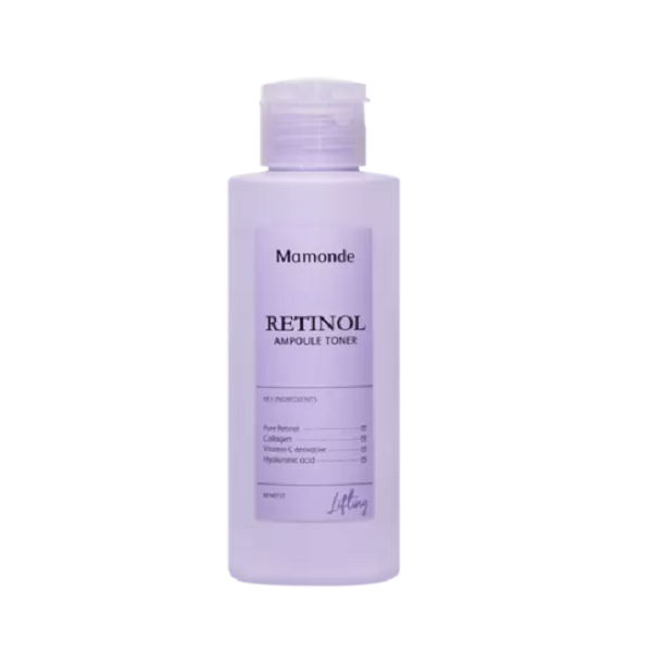 Mamonde Retinol Ampoule Toner for Anti-Aging & Skin Rejuvenation - Hydrating Facial Toner with Retinol for Wrinkles & Fine Lines - Perfect for Nighttime Skincare Routine & Dry Skin Care