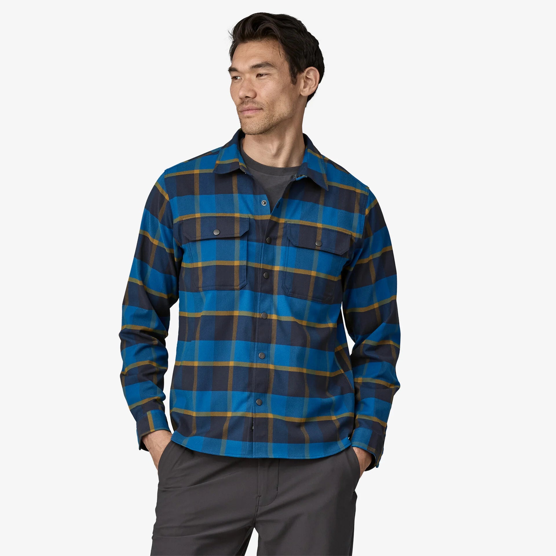 **Men's Canyonite Flannel Shirt - Soft Plaid Long Sleeve Button-Up for Casual & Outdoor Wear - Perfect for Camping, Hiking, and Fall Layering**