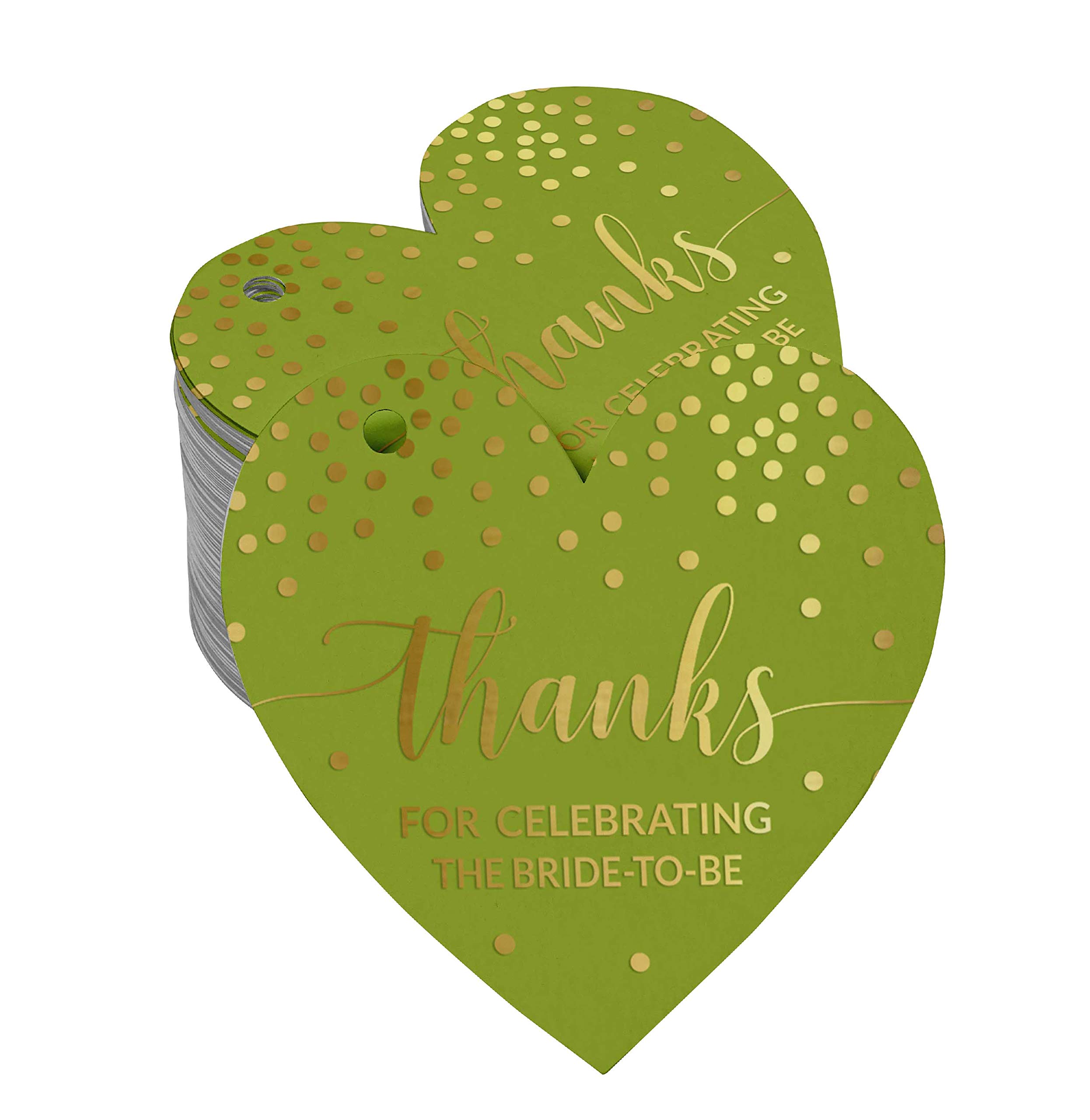 100pcs Real Gold Foil Thank You Tags for Bridal Shower Favors - Elegant Wedding Party Decorations - Perfect for Bride-to-Be Celebrations, Gift Wrapping & DIY Crafts