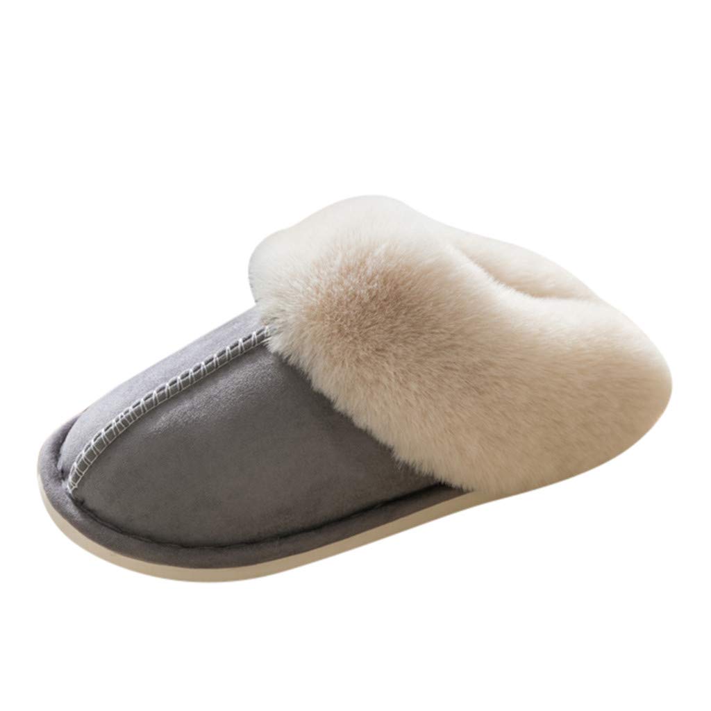 Women's Memory Foam House Slippers - Plush Fleece Lined, Anti-Skid for Indoor/Outdoor Comfort