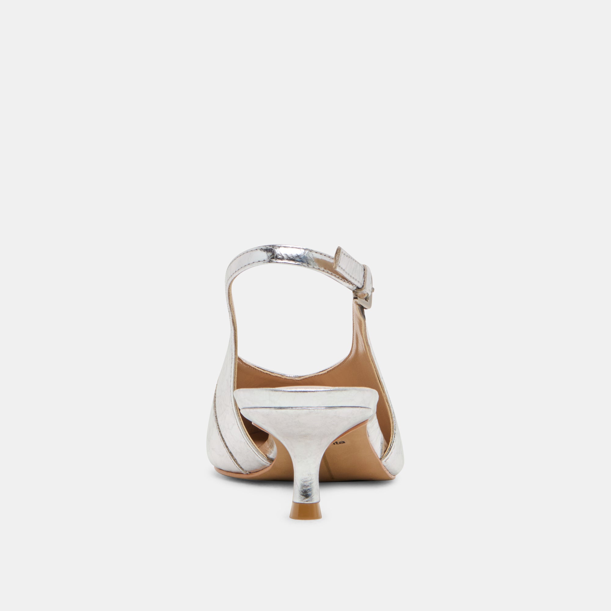 ALENNA Women's Silver Distressed Leather Heels - Stylish High Heels for Parties, Weddings & Evening Events
