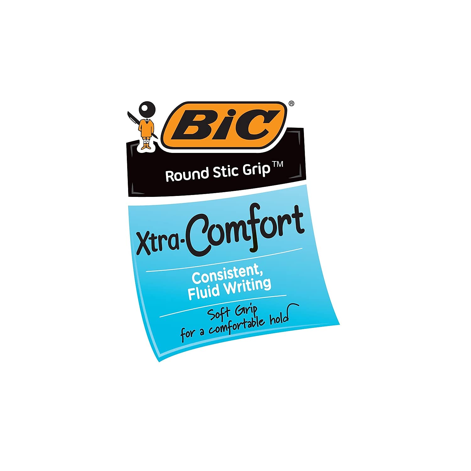 BIC America GSMG11RD Round Stic Grip Xtra Comfort Ballpoint Pens - 12 Pack, Medium Point, Red Ink - Perfect for Office, School & Everyday Writing Needs