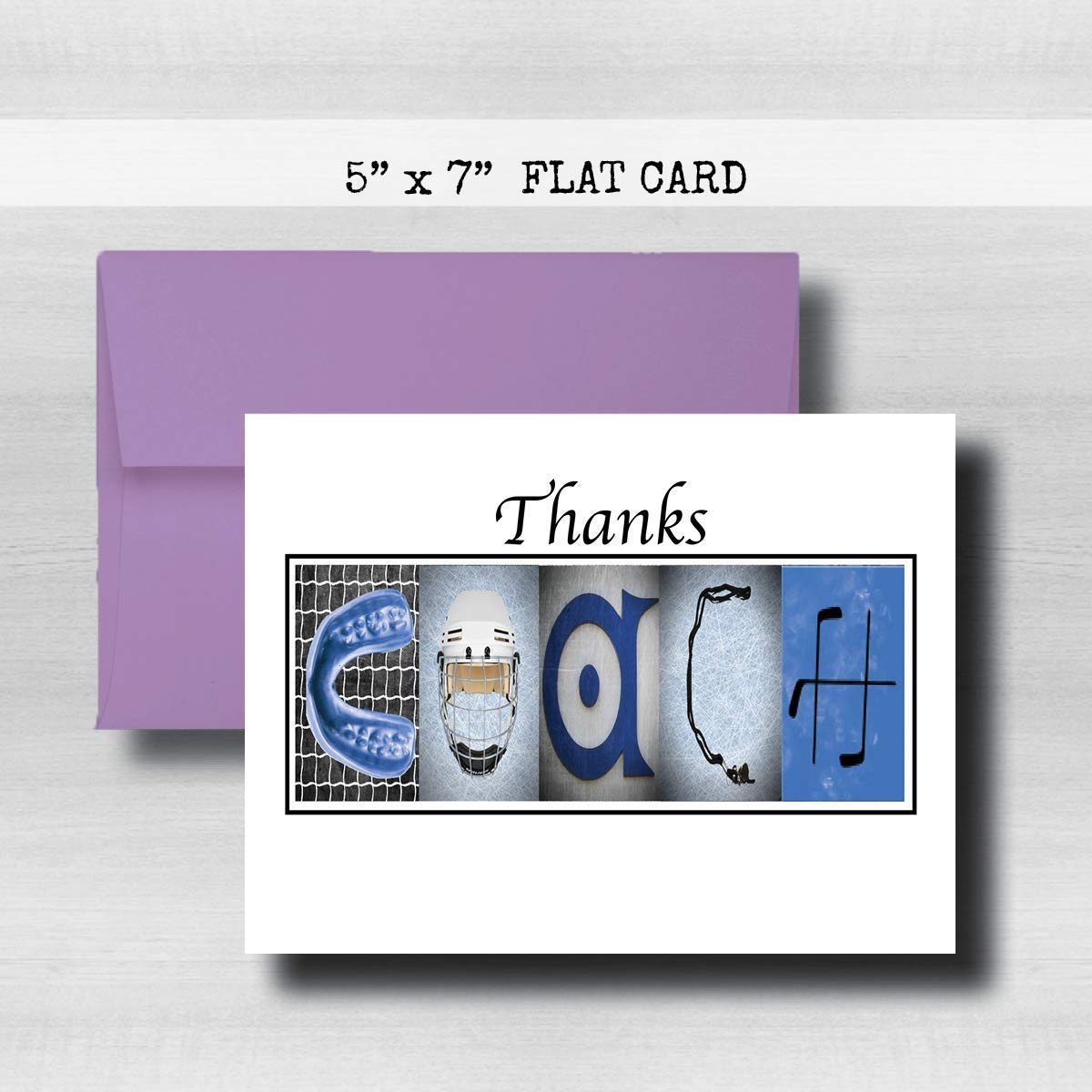 Personalized Hockey Coach Thank You Card - 5