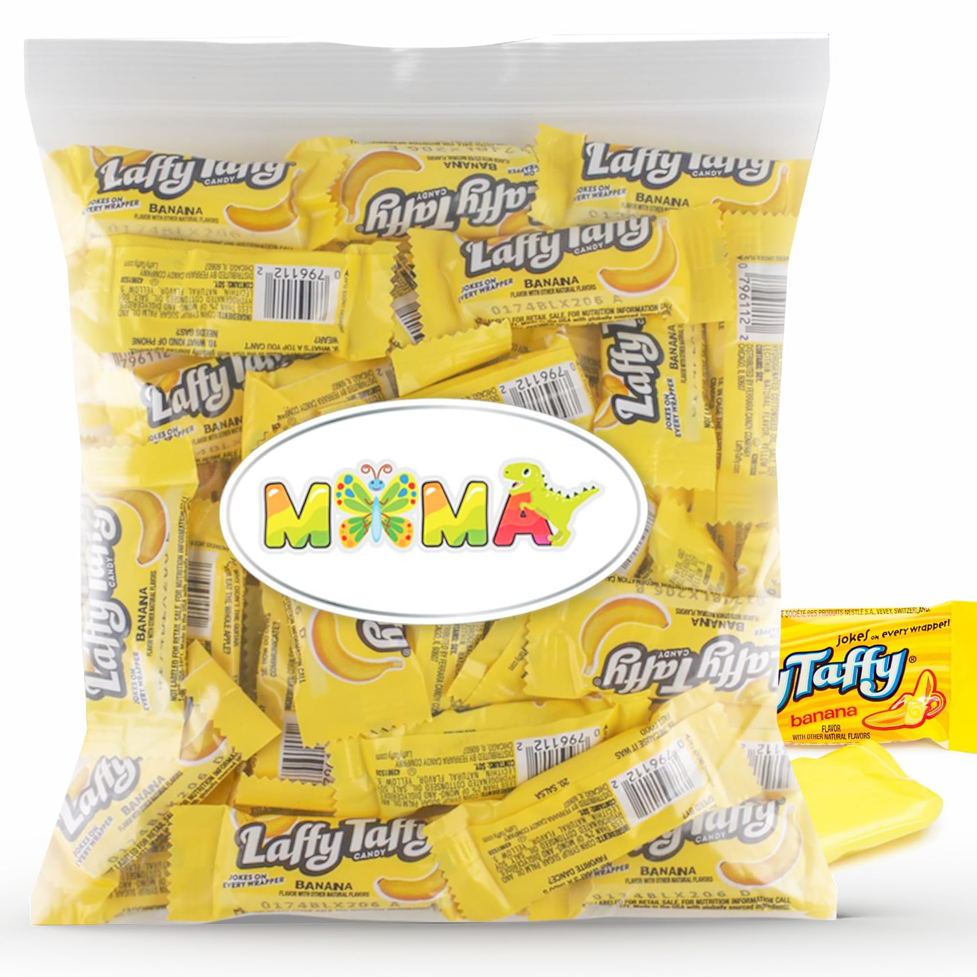 Gluten-Free Easter Candy (2LB) - Banana Flavored Stretchy Taffy Treats, Individually Wrapped for Snacking, Sharing & Holiday Gifts - Perfect for Easter, Thanksgiving & Party Favors
