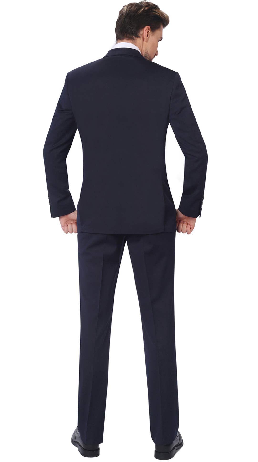P&L Classic Fit Men's 3-Piece Single Breasted 2-Button Suit Set - Formal Business Attire for Weddings, Interviews & Office Wear