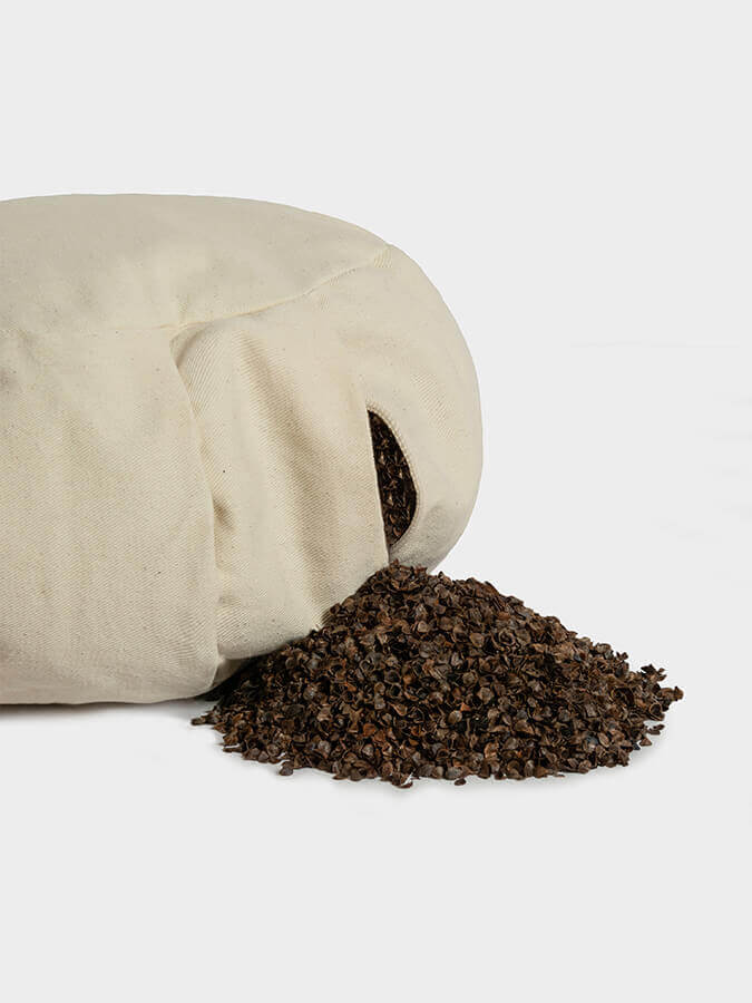 Organic Buckwheat Meditation Zafu Cushion - Round Yoga Pillow with Linen Cover for Yoga Studio, Home Practice & Zen Meditation - Eco-Friendly & Comfortable Support