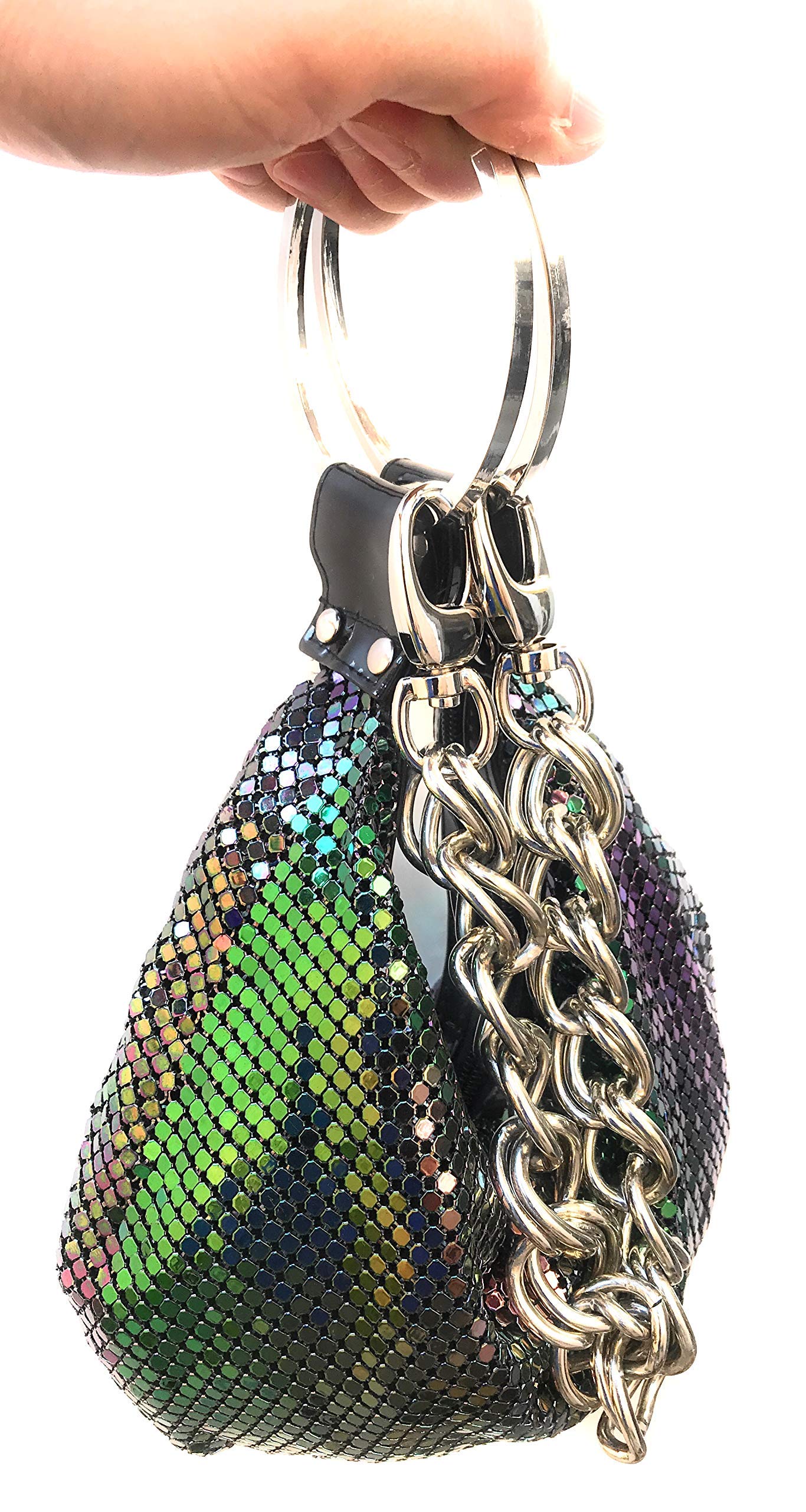 Stylish Metal Mesh Hobo Clutch Bag for Women - Elegant Evening Purse for Cocktail Party, Prom, Wedding & Banquet | Perfect for Formal Events, Date Nights & Special Occasions