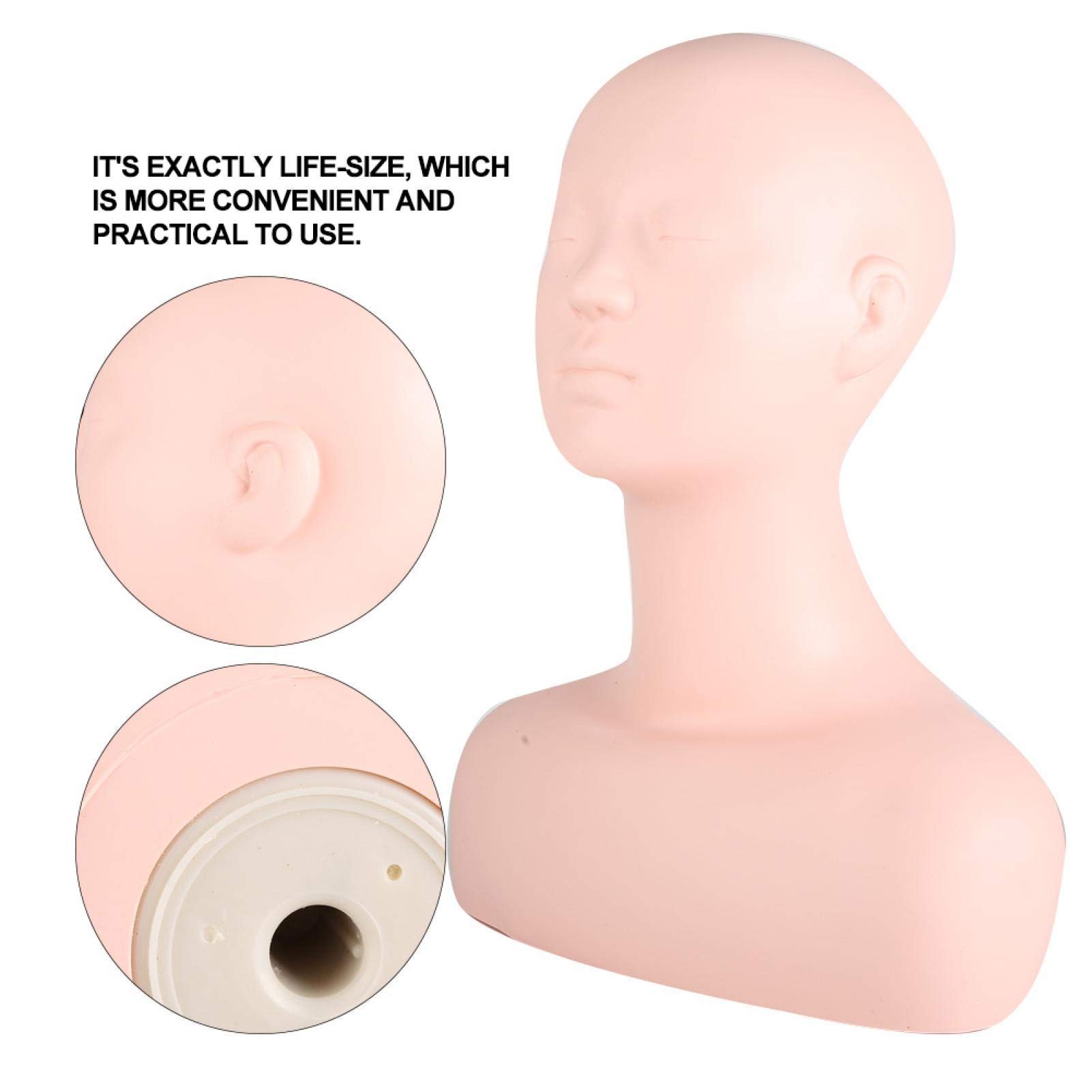 Professional Lash Extension & Makeup Training Mannequin Head - Multi-Function Practice Head Model for Eyelash, Wig, Hat Display & Beauty Training - Perfect for Salon, Cosmetology School & Home Practice