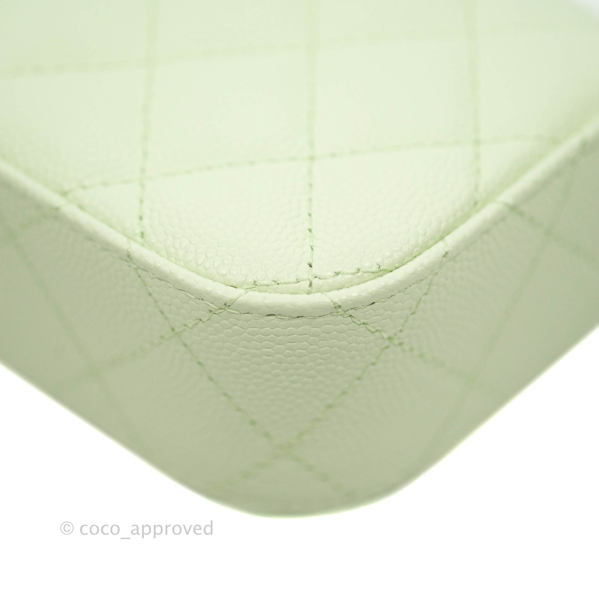 Chanel Classic Flap Bag with Chain - Mint Green & Gold Hardware | Luxury Crossbody Clutch for Women, Perfect for Evening Parties & Special Occasions