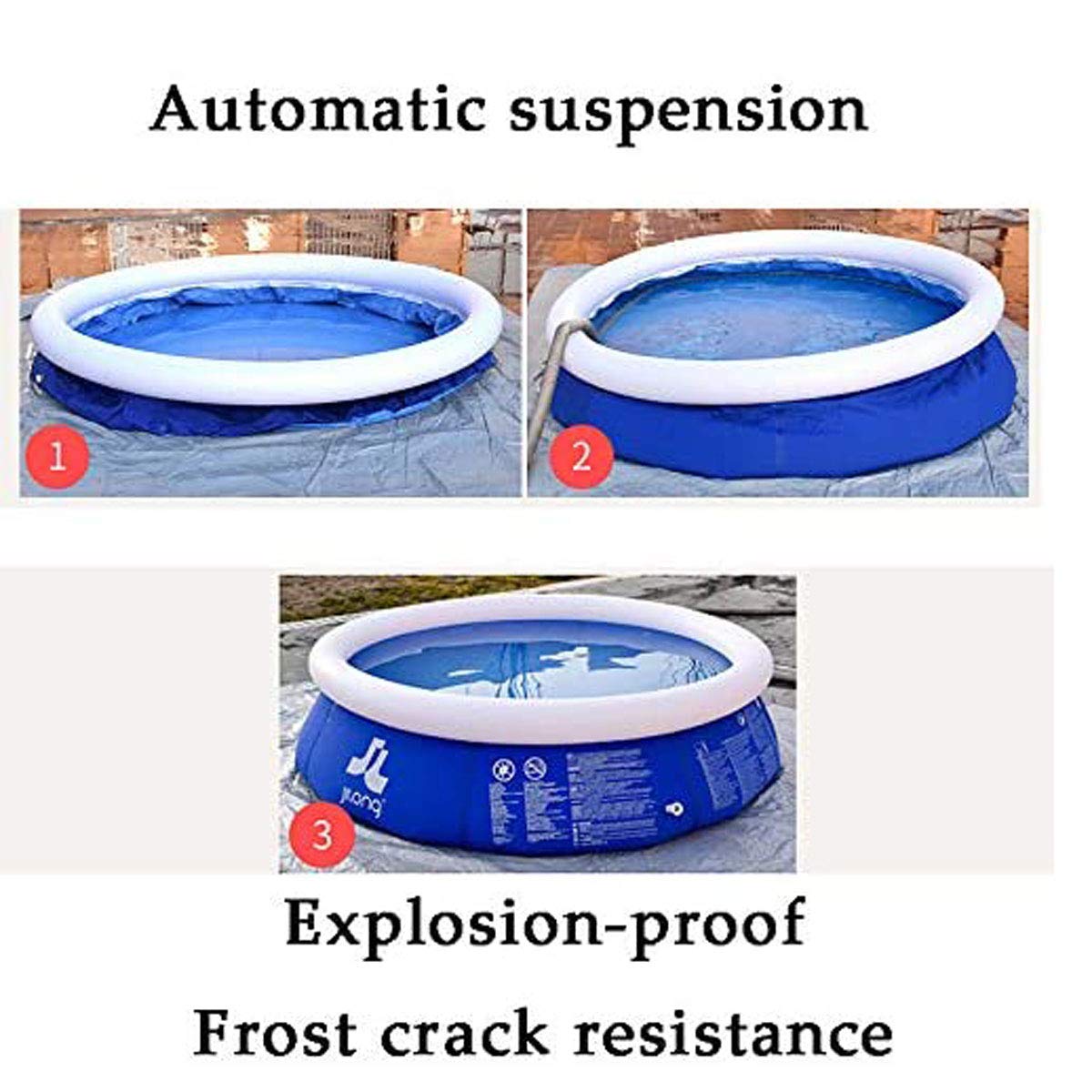 **Inflatable Swimming Pool for Kids & Adults - Round Quick Setup Family Paddling Pool, Safe Summer Water Play for Backyard, Parties, and Outdoor Fun**