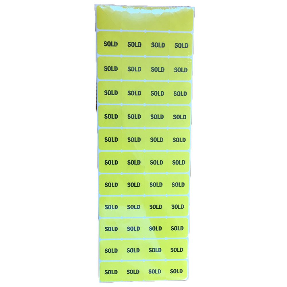 HiVis Yellow Tamperproof Labels 1 x 1 Inch - 1000 Pack | High Visibility Security Stickers for Packages, Shipping & Inventory Management
