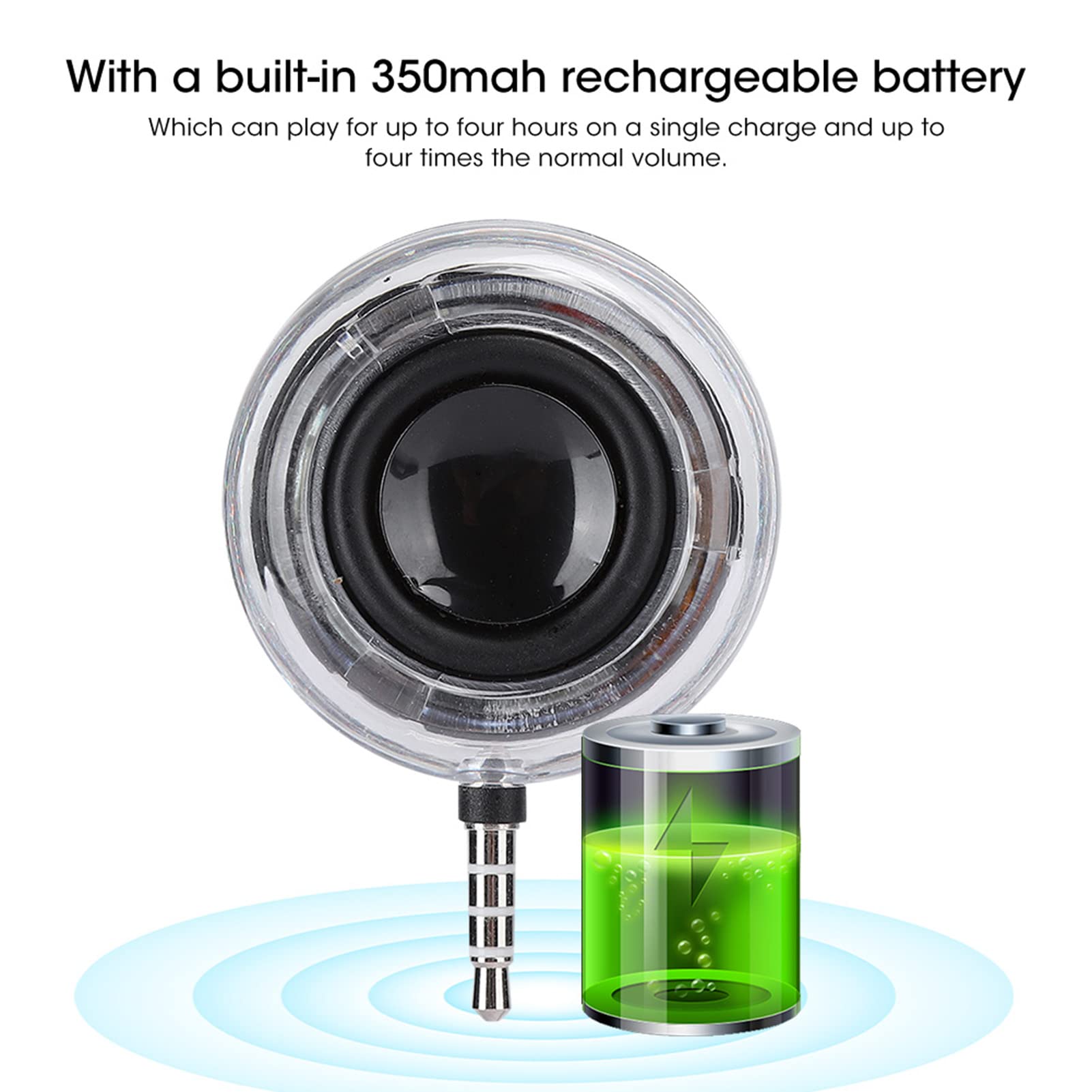 Portable 2W USB Speaker with Aux - for Phone, Laptop, Car & Travel