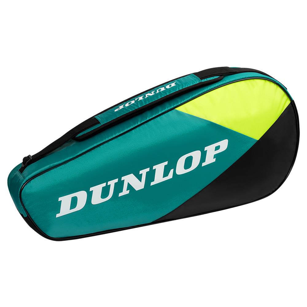 Dunlop SX Club 3 Tennis Racquet Bag - Teal/Yellow - Premium Tennis Gear for Players & Coaches - Perfect for Tournaments, Practice & Travel