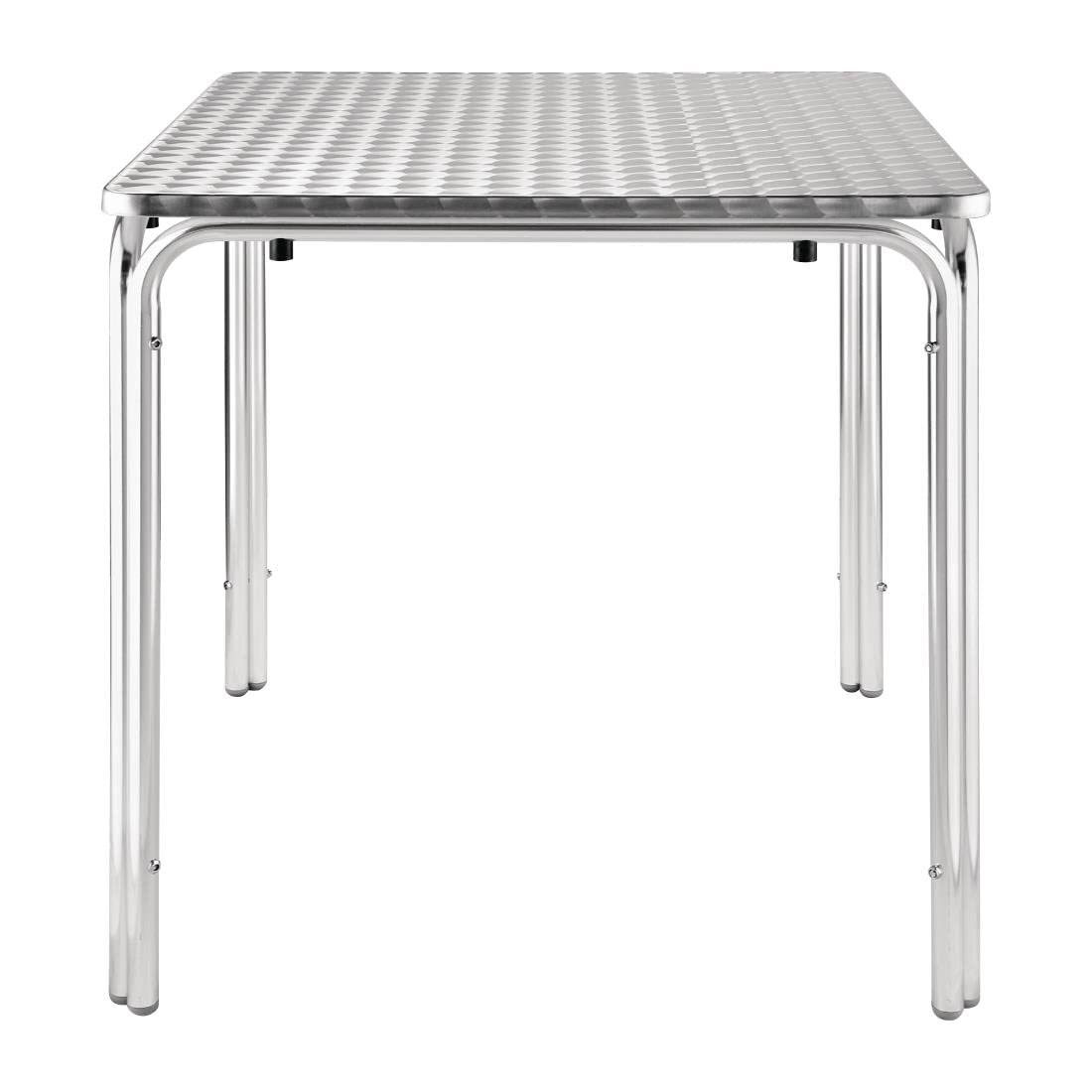 Square Stacking Table - 700mm Stainless Steel Top - Durable & Space-Saving - Perfect for Outdoor Patio, Restaurant, or Small Space Dining