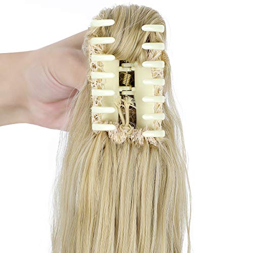 Clip-in Ponytail Hair Extension with Claw Clip - Natural Looking Hairpiece for Instant Volume & Length - Perfect for Parties, Weddings & Everyday Styling