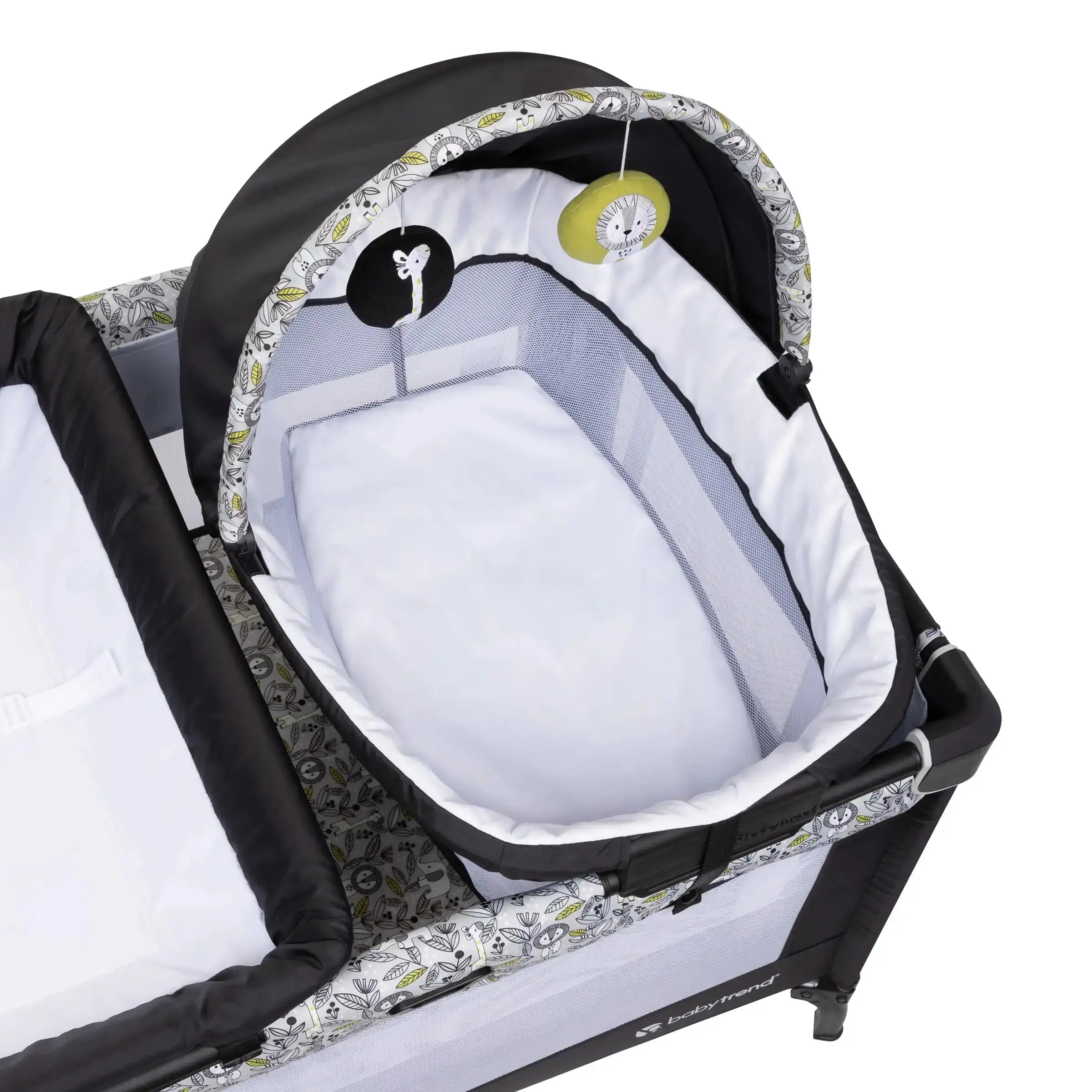 Baby Playard with Snooze Pod & Flip Over Changer - Portable Nursery Den for Newborns & Toddlers - Perfect for Bedroom, Living Room & Travel Use
