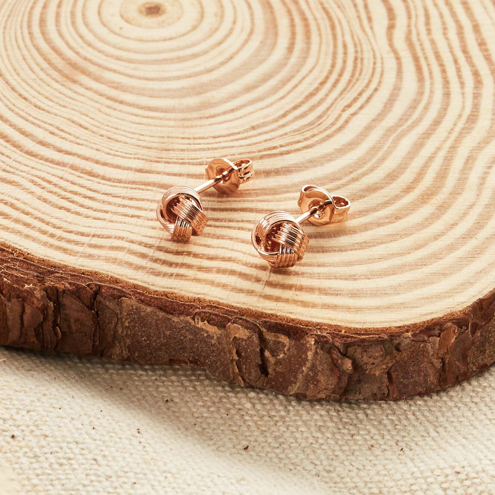 Philip Jones Rose Gold Plated Love Knot Earrings with Inspirational Quote Card - Perfect Gift for Valentine's Day, Anniversary & Romantic Occasions