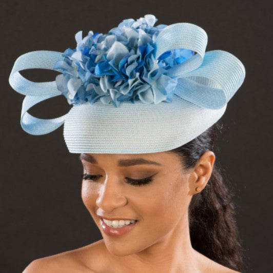NA1070 Blue Ladies Wedding Fascinator Hat - Elegant Bridal Headpiece for Weddings, Parties & Special Events
