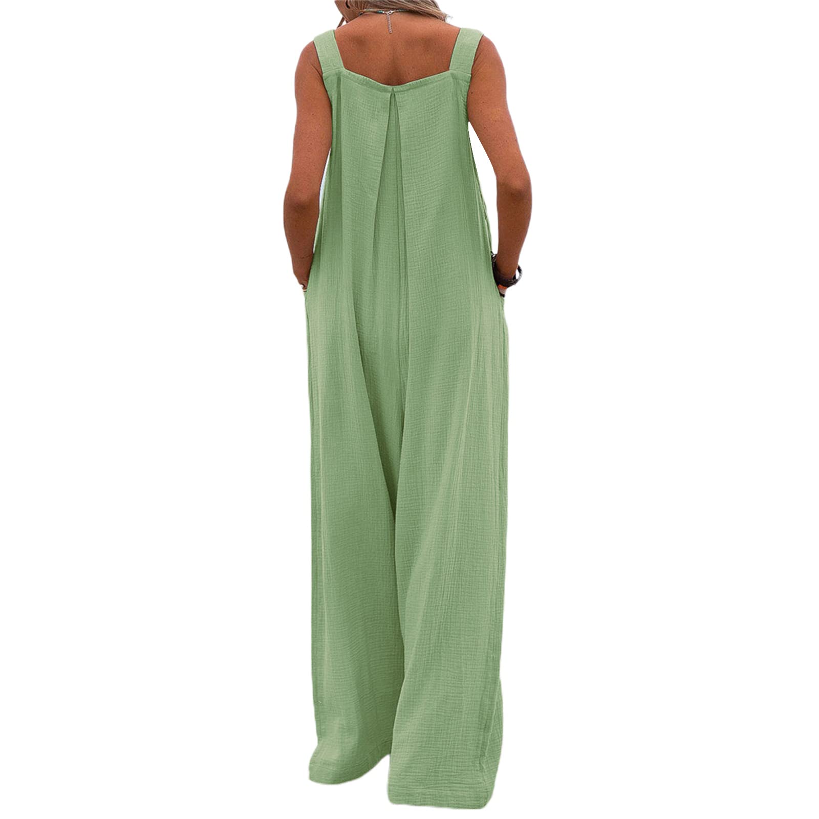 Plus Size Women's Overalls - Casual Baggy Jumpsuit with Pockets, Long Bib Pants & Wide Leg Design | Perfect for Work, Outdoor Activities & Everyday Wear