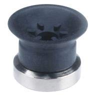 SMC 13mm Fluoro Rubber Vacuum Suction Cup with Ribs - 2 Pack Black Industrial Vacuum Pads for Automation, Robotics, and CNC Machining