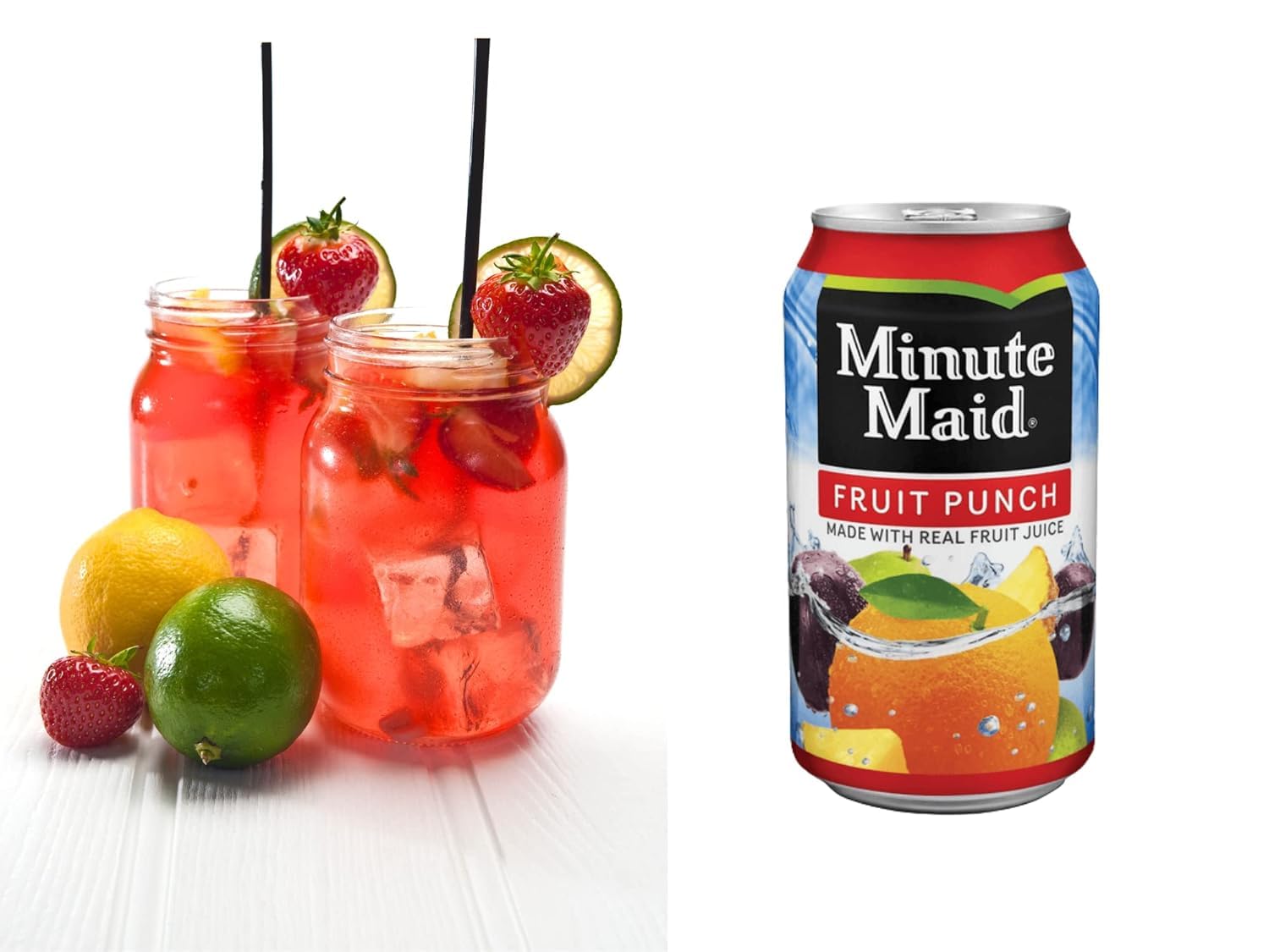 MinuteMaid Fruit Punch Juice Drink - 12 Fl Oz Cans (Pack of 24) - Made with Real Fruit Juice - Perfect for Parties, Picnics & School Lunches