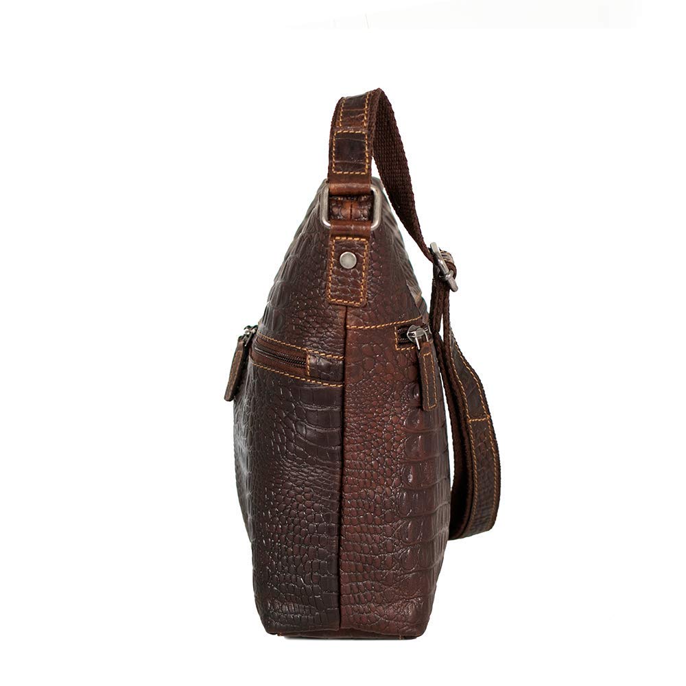 Premium Hornback Crocodile Hobo Handbag #HB814 - Stylish & Durable for Work, Travel & Everyday Use