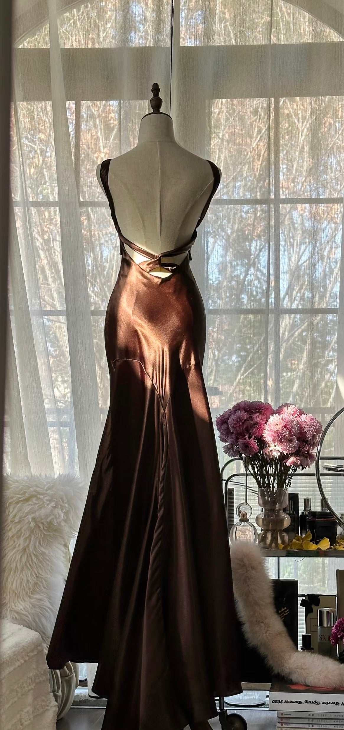 Elegant Mermaid Backless Brown Prom Dress for Women - Formal Evening Gown J6317 | Homecoming, Wedding Guest, Cocktail Party, Black Tie Event