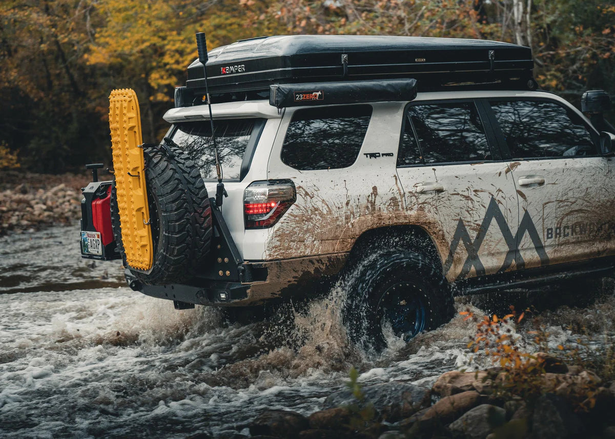2010-2024 Toyota 4Runner Backwoods Adventure Mods Hi-Lite High Clearance Dual Swing Out Rear Bumper - Off-Road Bumper for Overlanding, Rock Crawling & Trail Adventures