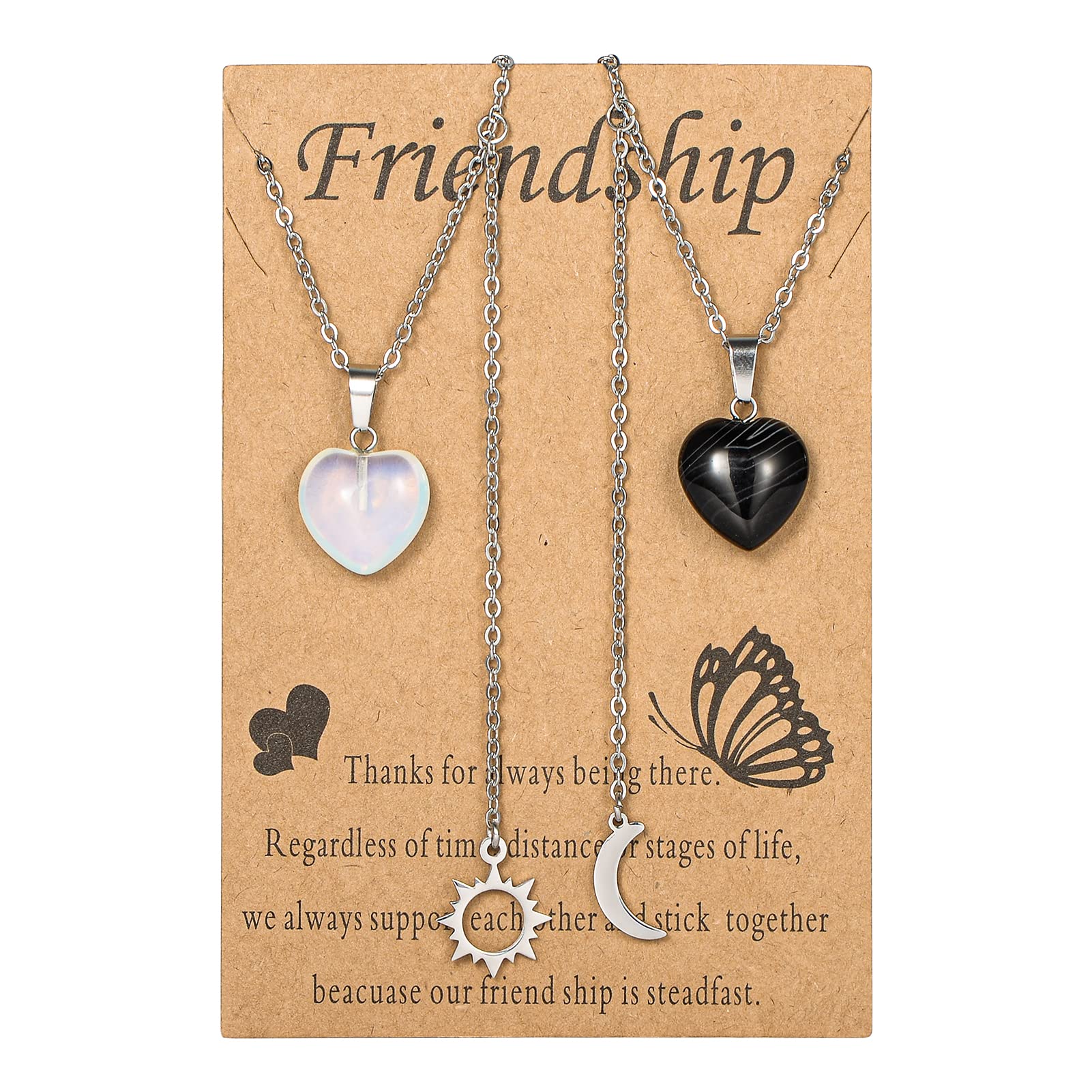 2/3 PCS Matching Friendship Necklace Set, Best Friend Forever Love Jewelry, Birthday Christmas Gifts for Girls Women Sisters, Perfect for Anniversaries and Special Occasions