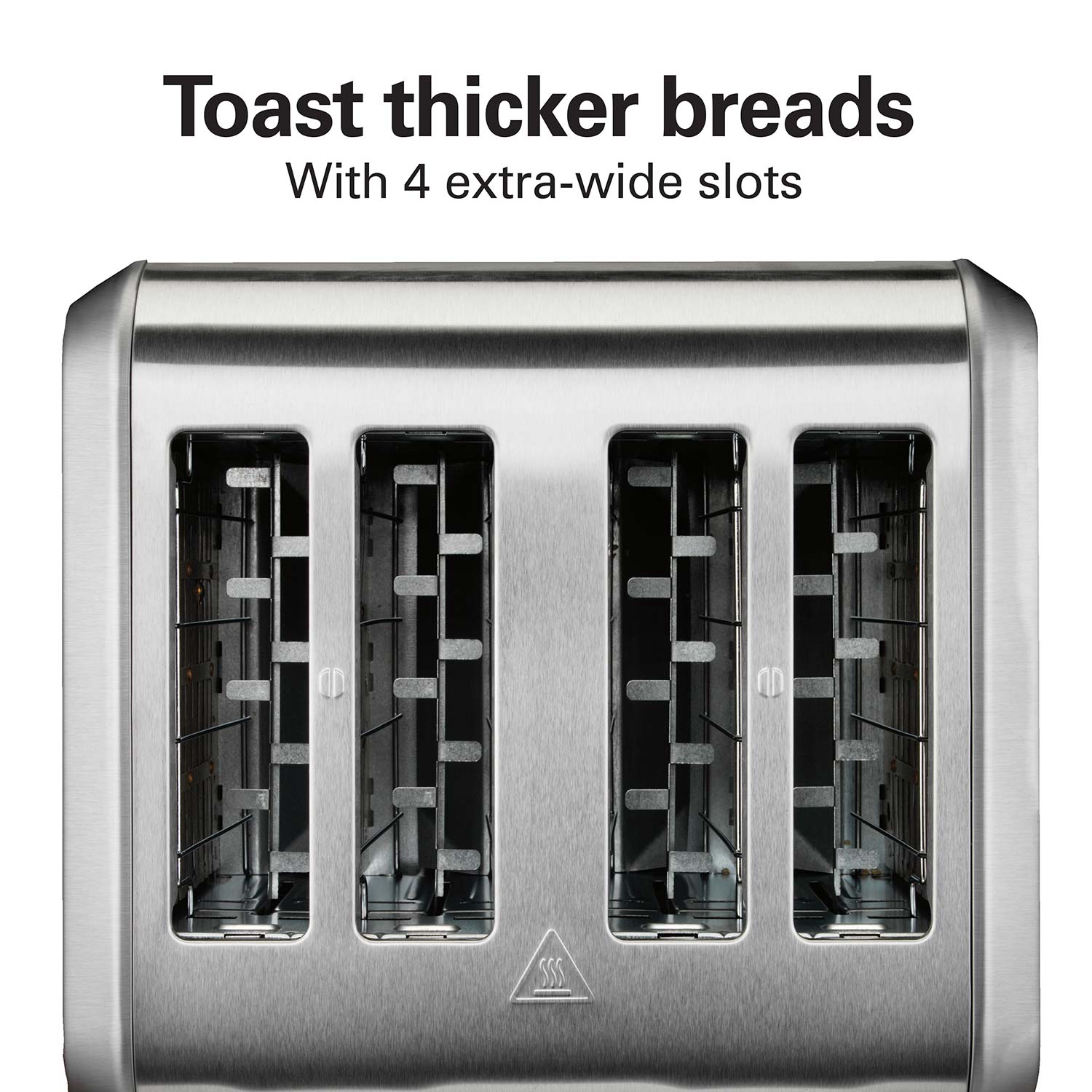 HAMILTON BEACH 4-Slice Stainless Steel Toaster 24911 - Perfect for Breakfast, Brunch & Family Meals