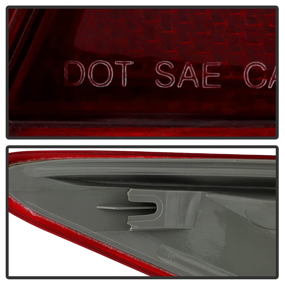 ACANII - OEM Style Red Tail Lights Brake Lamps Pair for 2013-2015 Nissan Altima 4-Door Sedan - Left & Right Replacement - Perfect for Night Driving & Enhanced Safety
