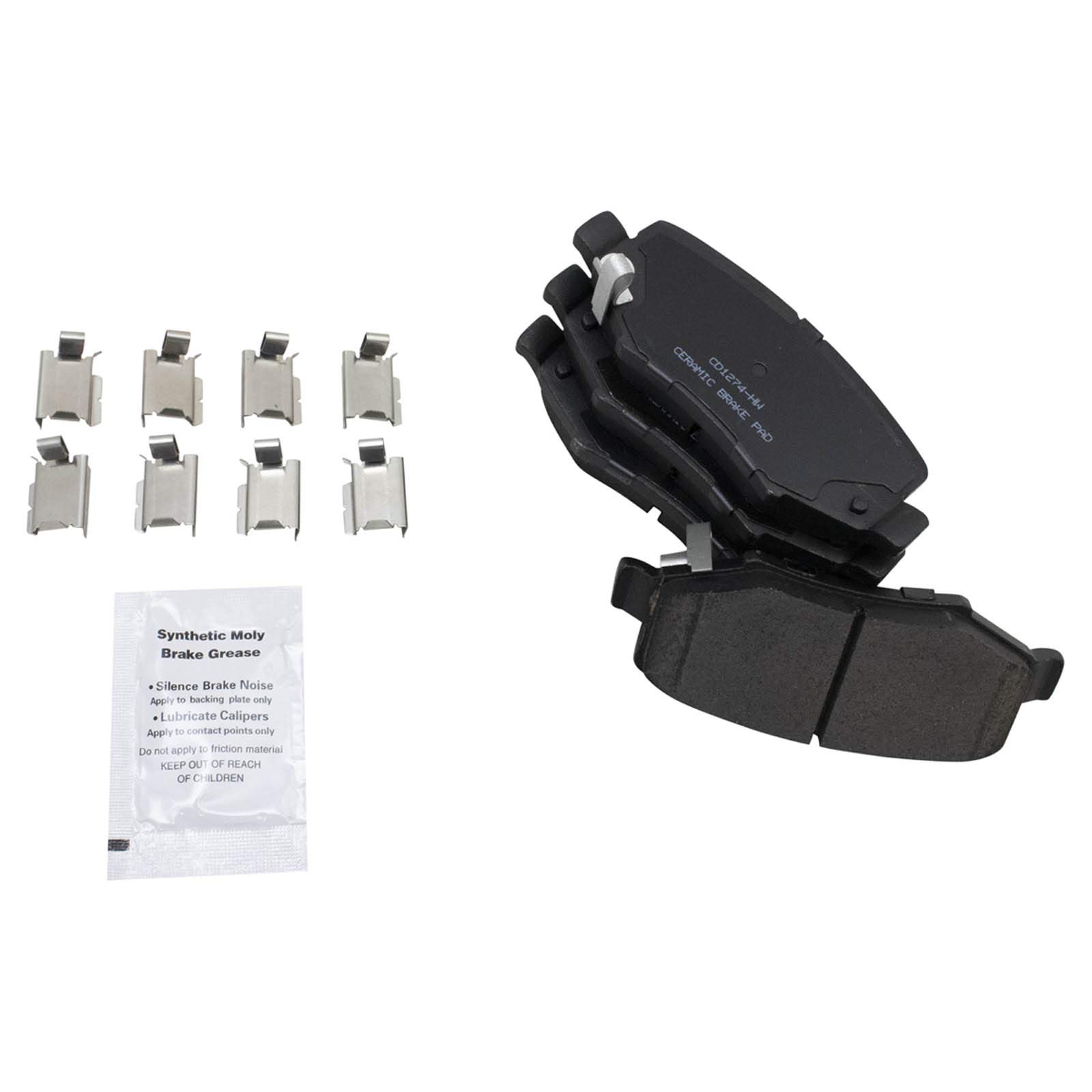 TRQ Front and Rear Brake Pad & Rotor Kit - Ceramic Brake Pads & Rotors Compatible with 2007-2018 Jeep Wrangler JK - Perfect for Off-Roading & Daily Driving