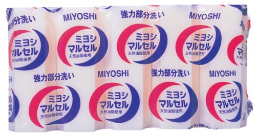 Miyoshi Soap - Natural Laundry Detergent, MARUSERU Soap 140g (5-Pack) | Gentle & Eco-Friendly for Delicate Fabrics, Baby Clothes & Sensitive Skin | Perfect for Travel, Camping & Everyday Use