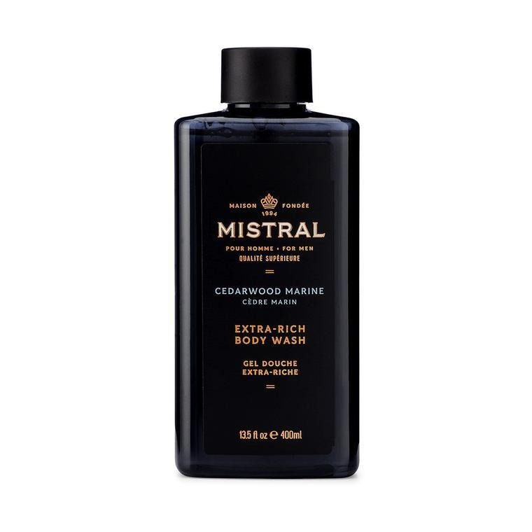 Natural Cedarwood Marine Body Wash for Men - 13.5 Fl Oz | Hydrating & Refreshing Shower Gel with Essential Oils | Perfect for Post-Workout, Gym & Daily Use