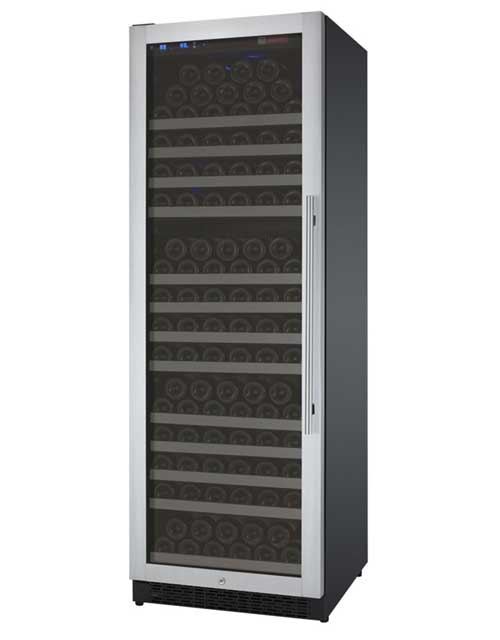 Flexcount 1 Zone 177 Bottle Wine Cooler - Dual Temperature Control for Red & White Wines - Perfect for Home Bars, Restaurants, and Wine Cellars