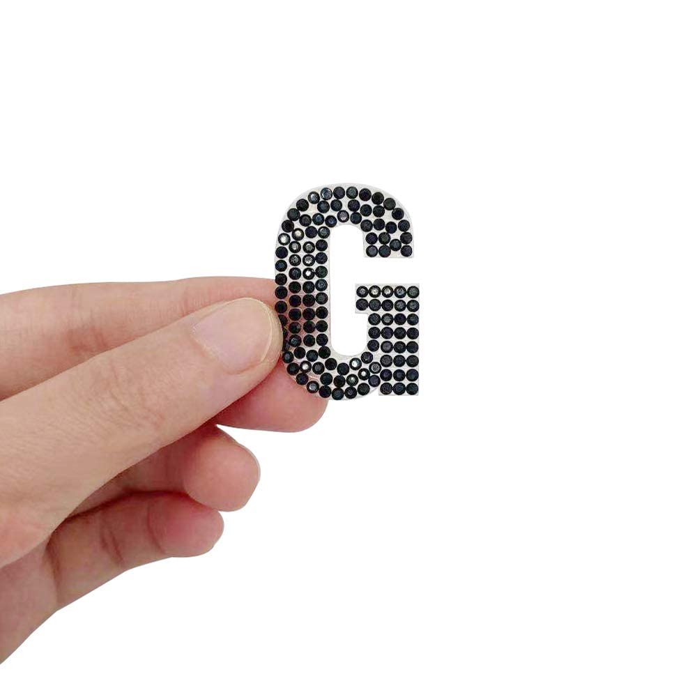 Glitter Rhinestone Alphabet Letter Stickers - 26 Self-Adhesive Letters for DIY Crafts, Scrapbooking, Home Decor & Party Supplies (Black) | Perfect for Customizing Tumblers, Phone Cases & Gift Wrapping