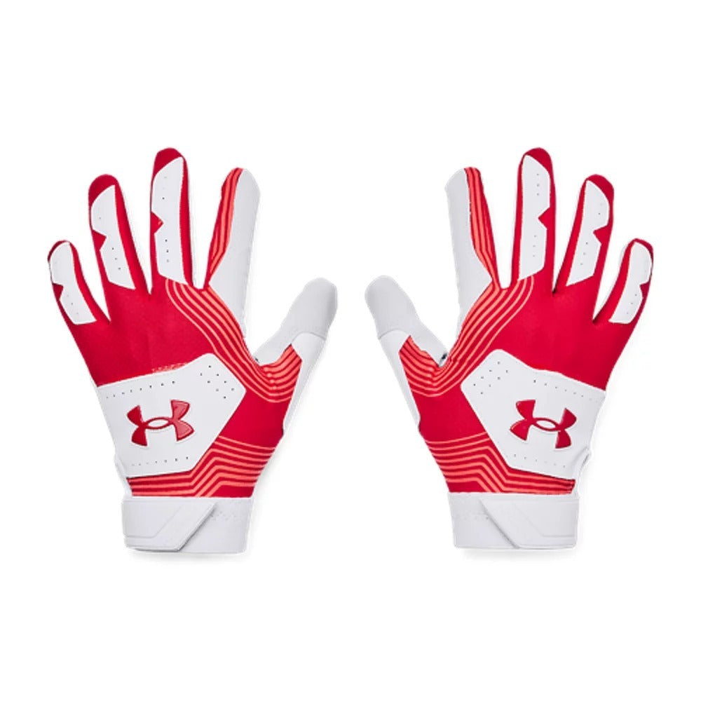 UA Youth Clean Up 21 Batting Glove - Red (1365462-600) | Baseball Practice & Game Equipment for Kids