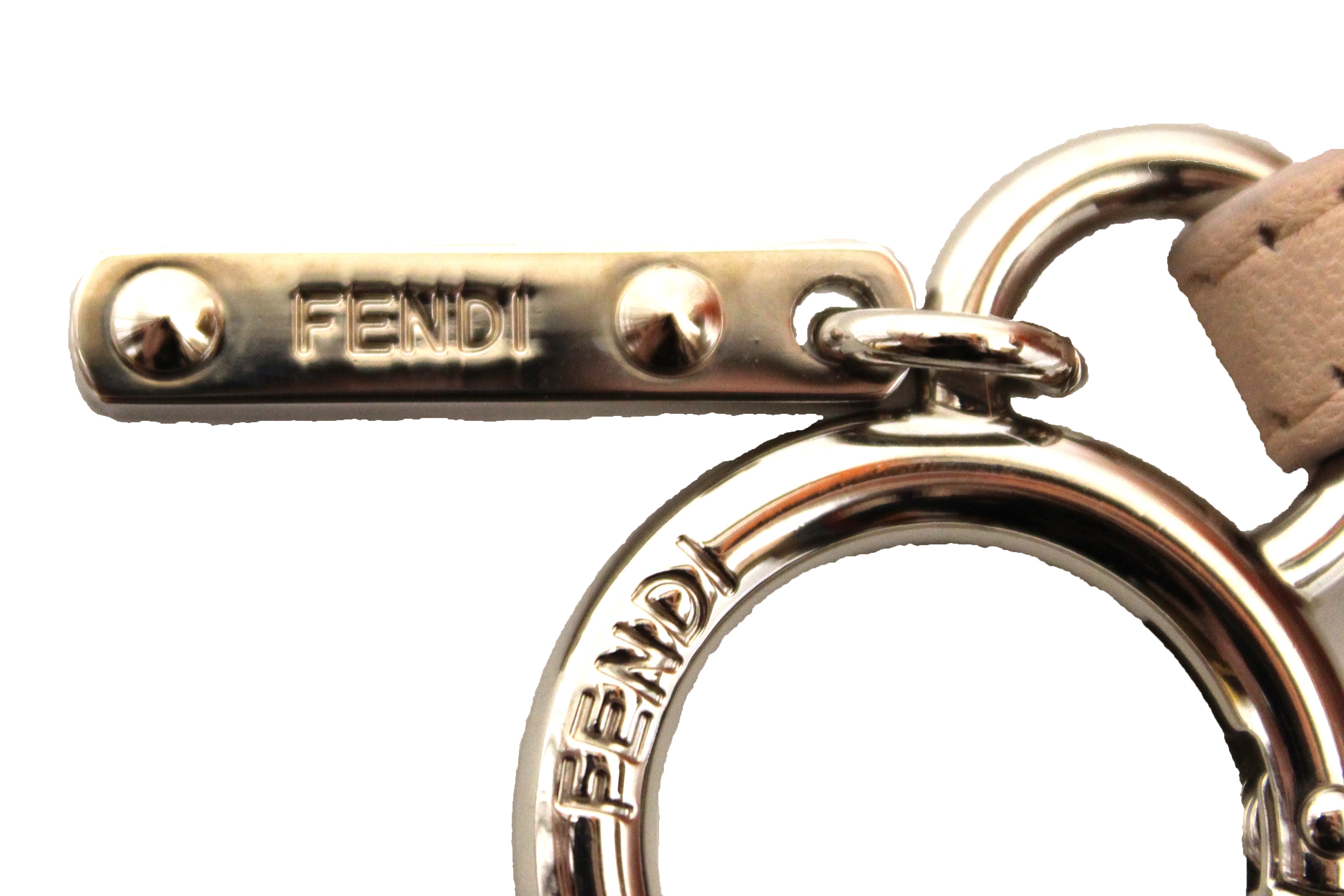 Authentic Fendi Light Pink & Orange Fur Pom Pom Bag Charm - Luxury Handbag Accessory for Women, Perfect for Purse Keychain & Gift Giving (Birthday, Valentine's Day, Christmas)