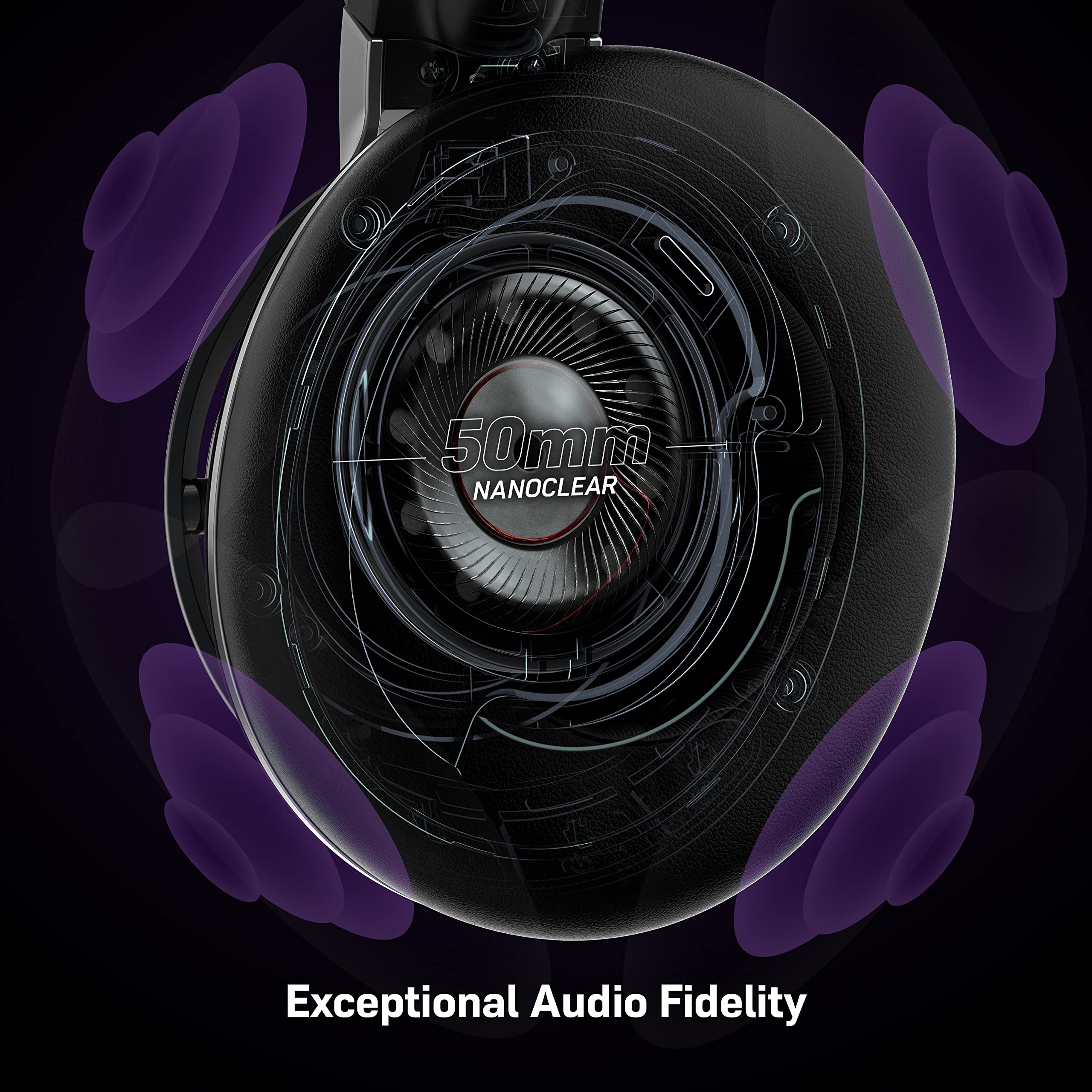 Turtle Beach Stealth Pro Wireless Gaming Headset with Noise Cancellation - Compatible with PS5, PS4, PC, Mac & Mobile Devices - Swappable Battery System - Black - Perfect for Competitive Gaming, Streaming & Late-Night Sessions