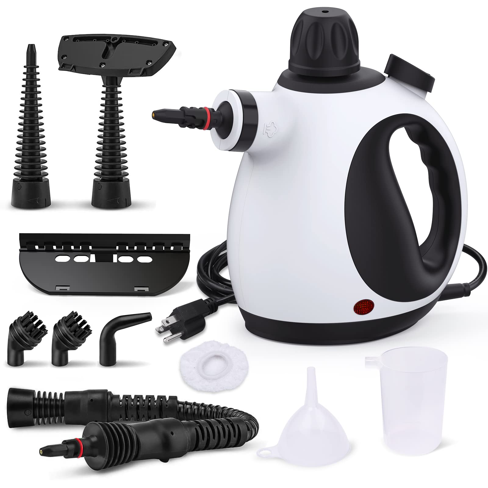 Portable Handheld Steam Cleaner for Home - 10-Piece Accessory Kit, Multipurpose Upholstery Steamer with Safety Lock for Grime & Grease Removal | Perfect for Couches, Carpets, Tiles & Kitchen Cleaning