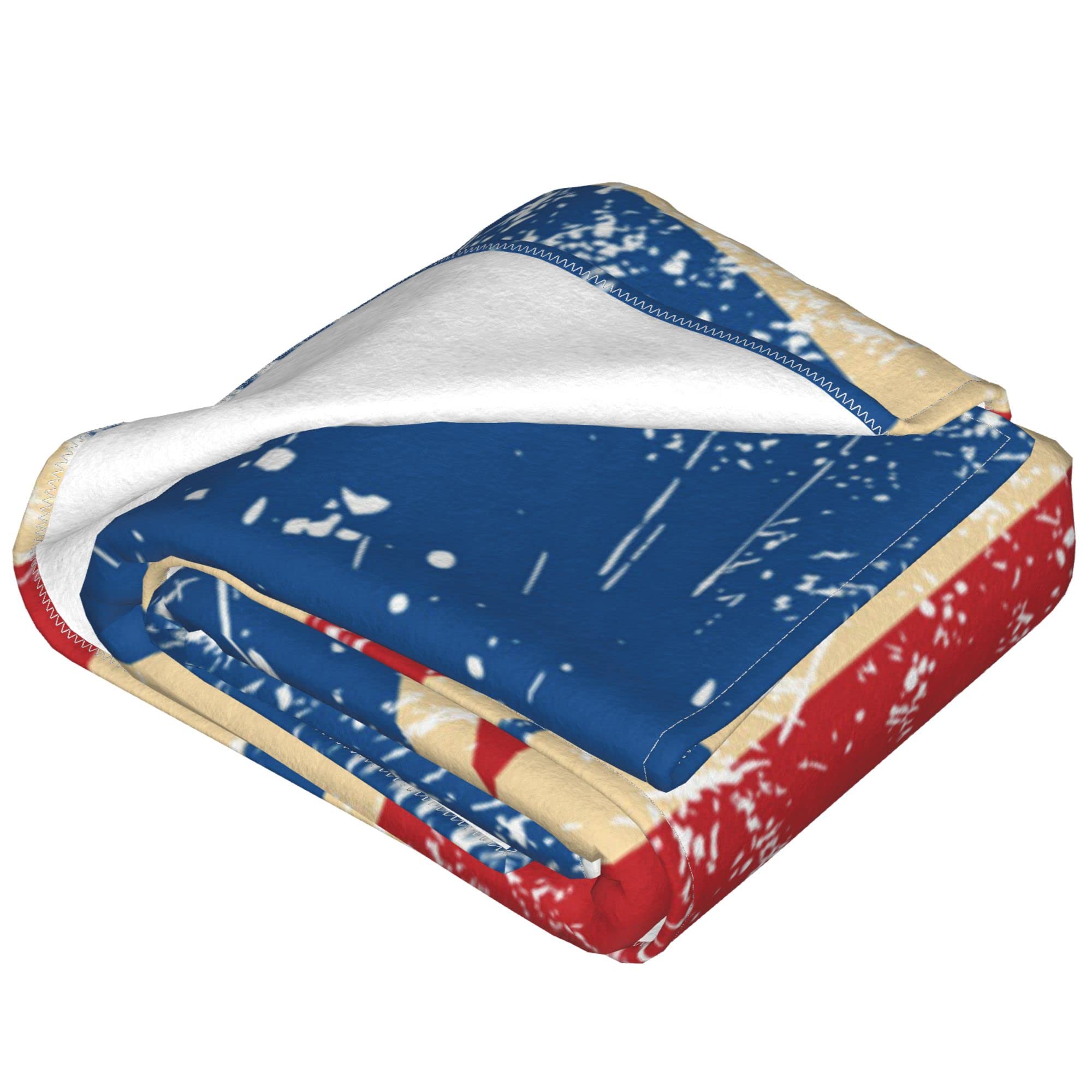 Lightweight Flannel Blanket - Small & Large Summer Cool Throw - UK Retro British Flag Design - Soft Fleece Blanket for Couch, Bed, Sofa & Chair - Queen & King Size - Perfect for Picnics, Travel & Home Decor