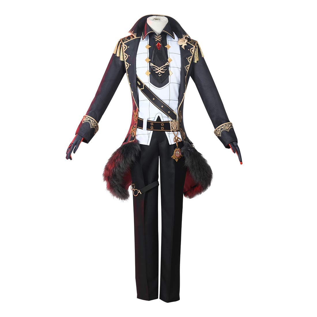 Genshin Impact Diluc Cosplay Costume Full Set - Anime Role Play Outfit for Halloween, Conventions & Cosplay Events - High-Quality Domani Cosplay Outfits for Men & Women