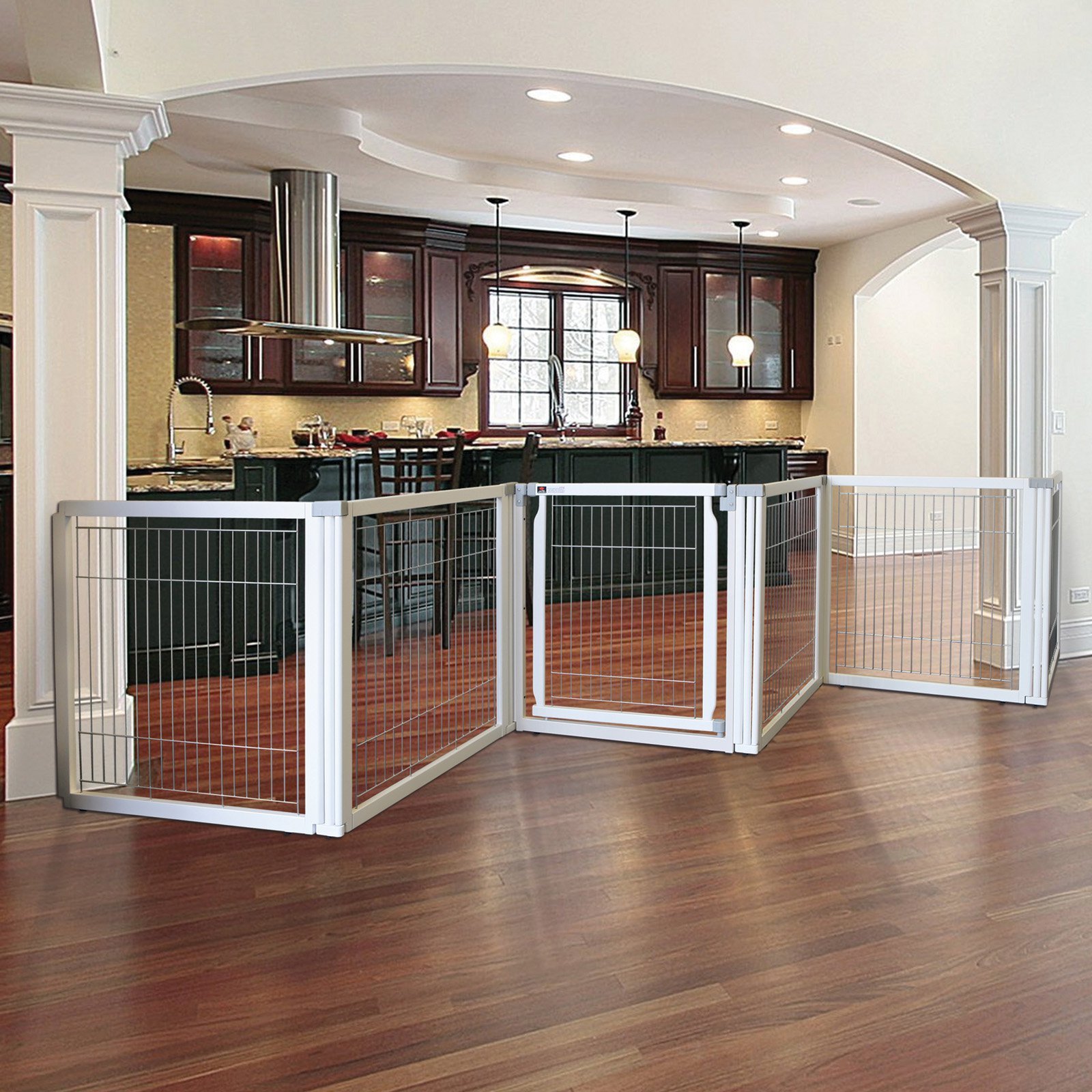 Richell 94959 Foldable Pet Kennel & Gate - Portable Dog Crate for Small to Medium Dogs - Perfect for Home, Travel & Outdoor Use