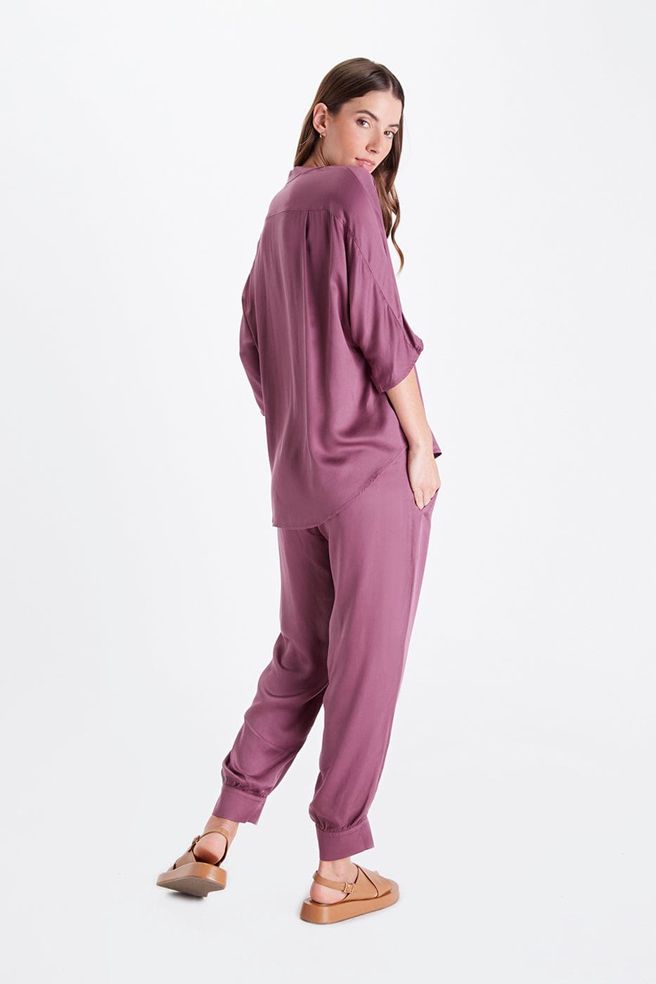 Allie TENCEL™ Modal Vegan Silk Ankle Pants for Women - Soft & Breathable High Waist Trousers in Multiple Colors | Perfect for Office, Travel & Casual Wear