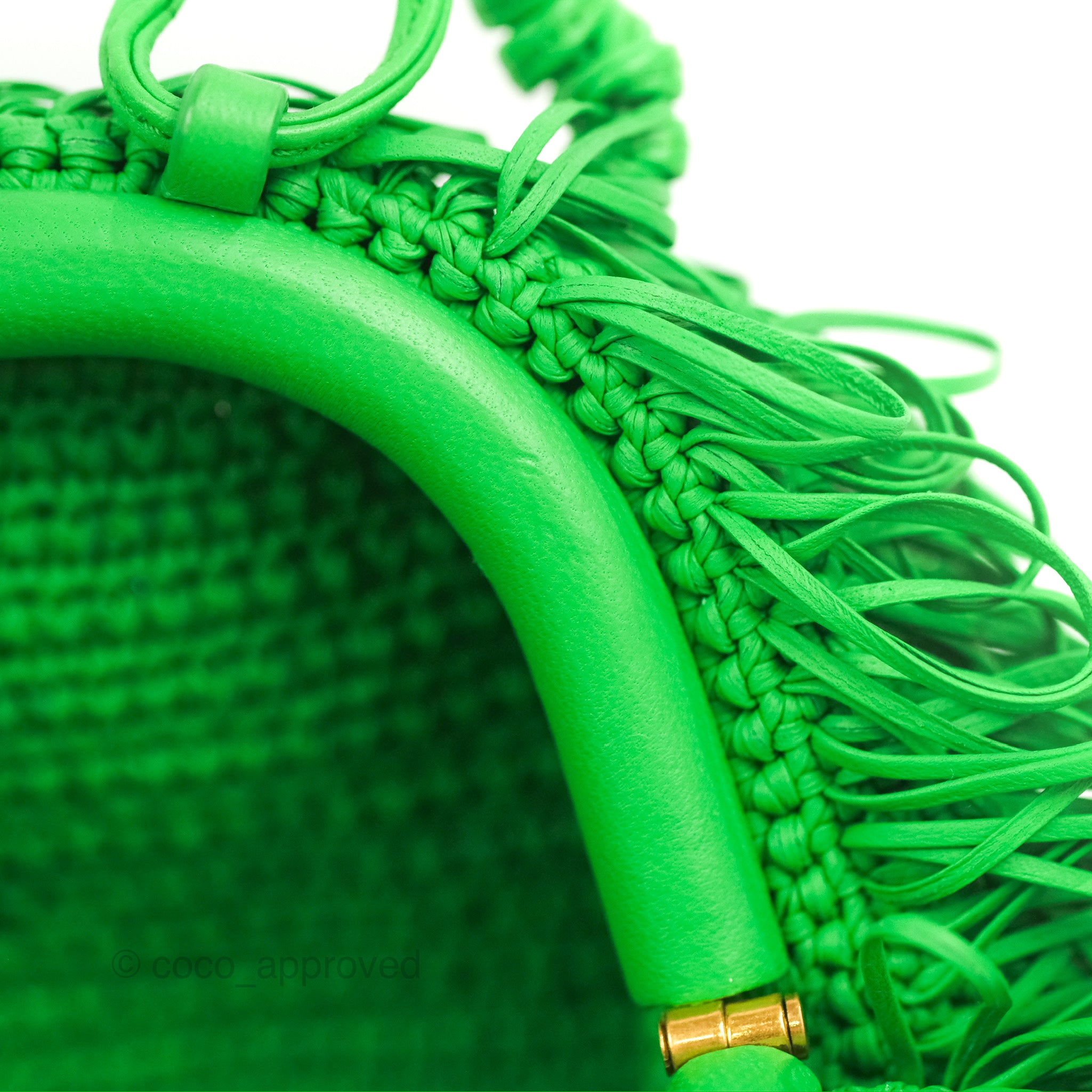 Bottega Veneta Mini Pouch Crossbody Bag - Green Leather & Raffia Clutch for Women | Perfect for Evening Parties, Weddings & Date Nights