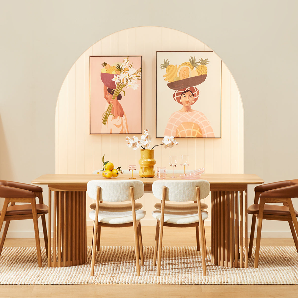 Alma De Verano Portrait Art Print - Premium Canvas Wall Decor for Living Room, Bedroom & Office - Elegant Floral Painting for Home Decoration