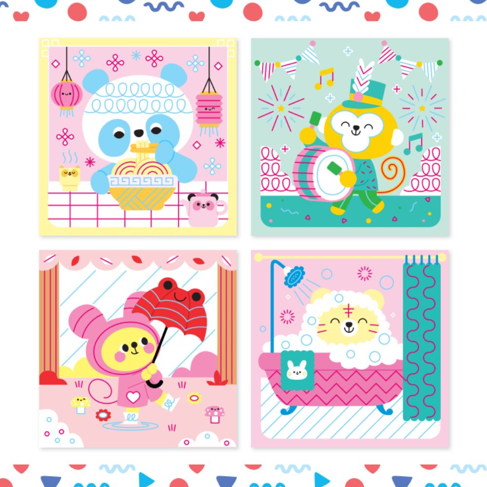 Janod Kids Craft Kit for Ages 5+ - Creative Drawing & Art Set for Children - Perfect for Birthday Gifts, Classroom Activities & Home Art Projects