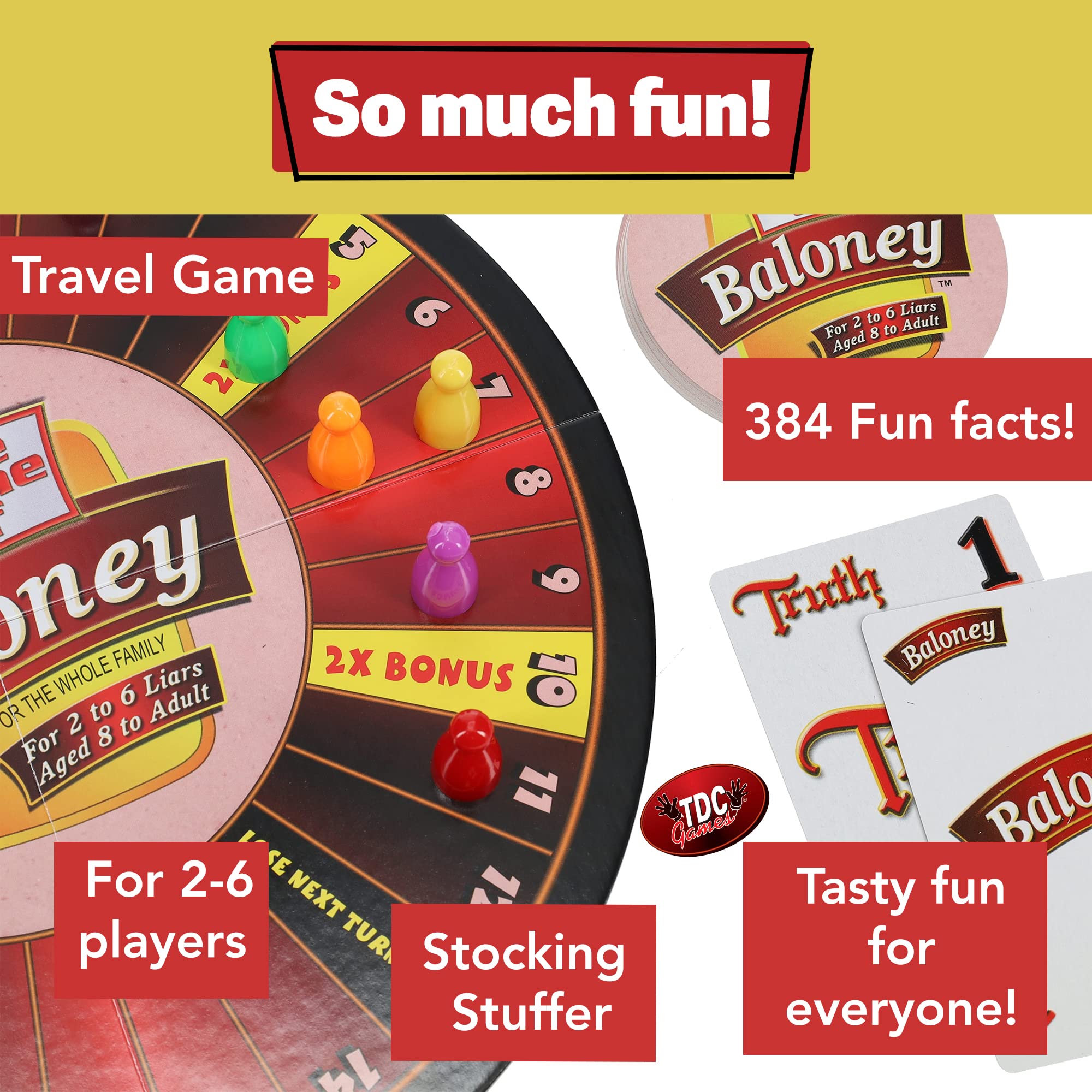 TDC Games The Game of Baloney - Fun Family Board Game for Kids & Adults - Perfect for Game Nights, Parties & Family Bonding